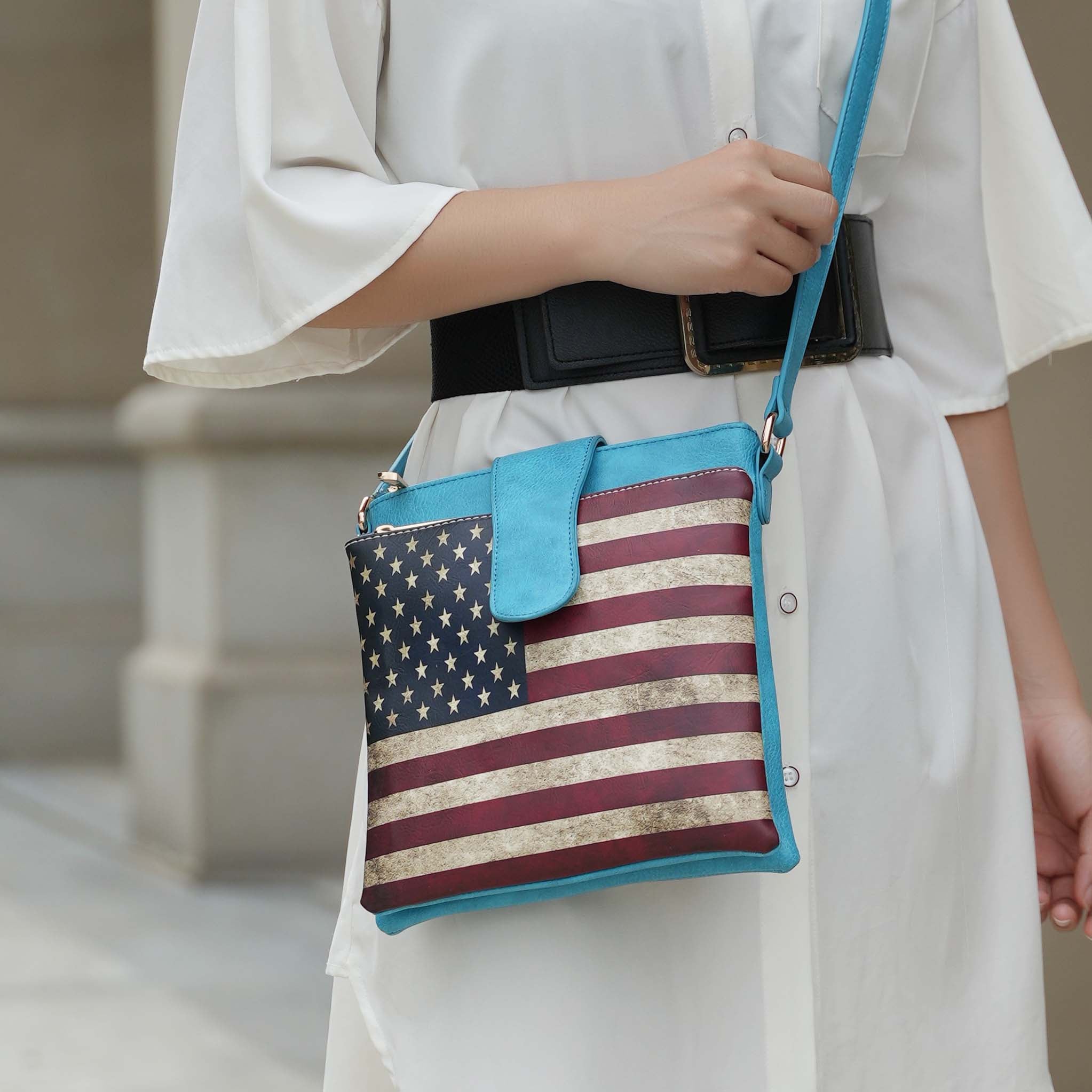 Josephine Printed Flag Crossbody Bag-thumbmail-10