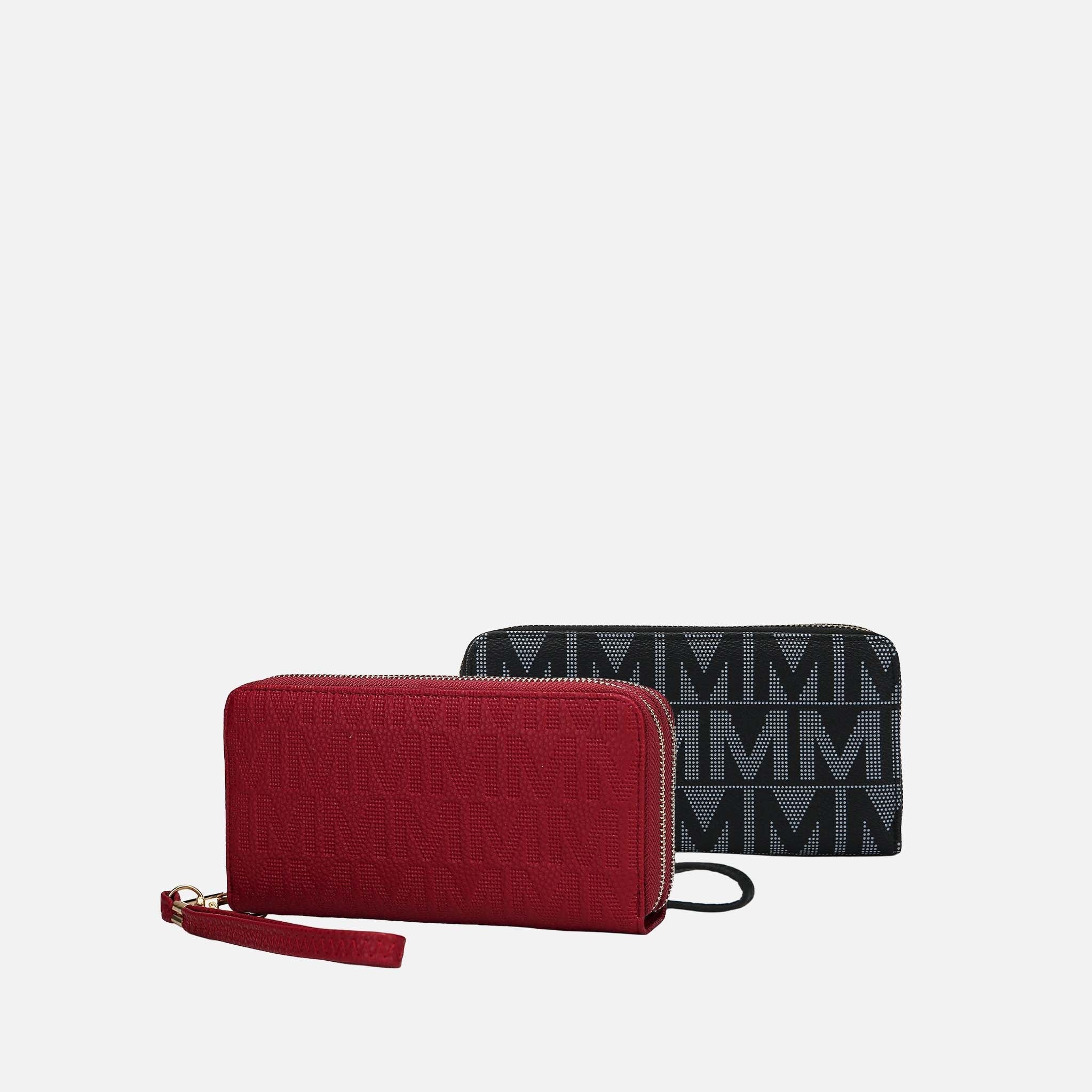 Kathe Embossed M Signature Wallet Wristlet-thumbmail-4