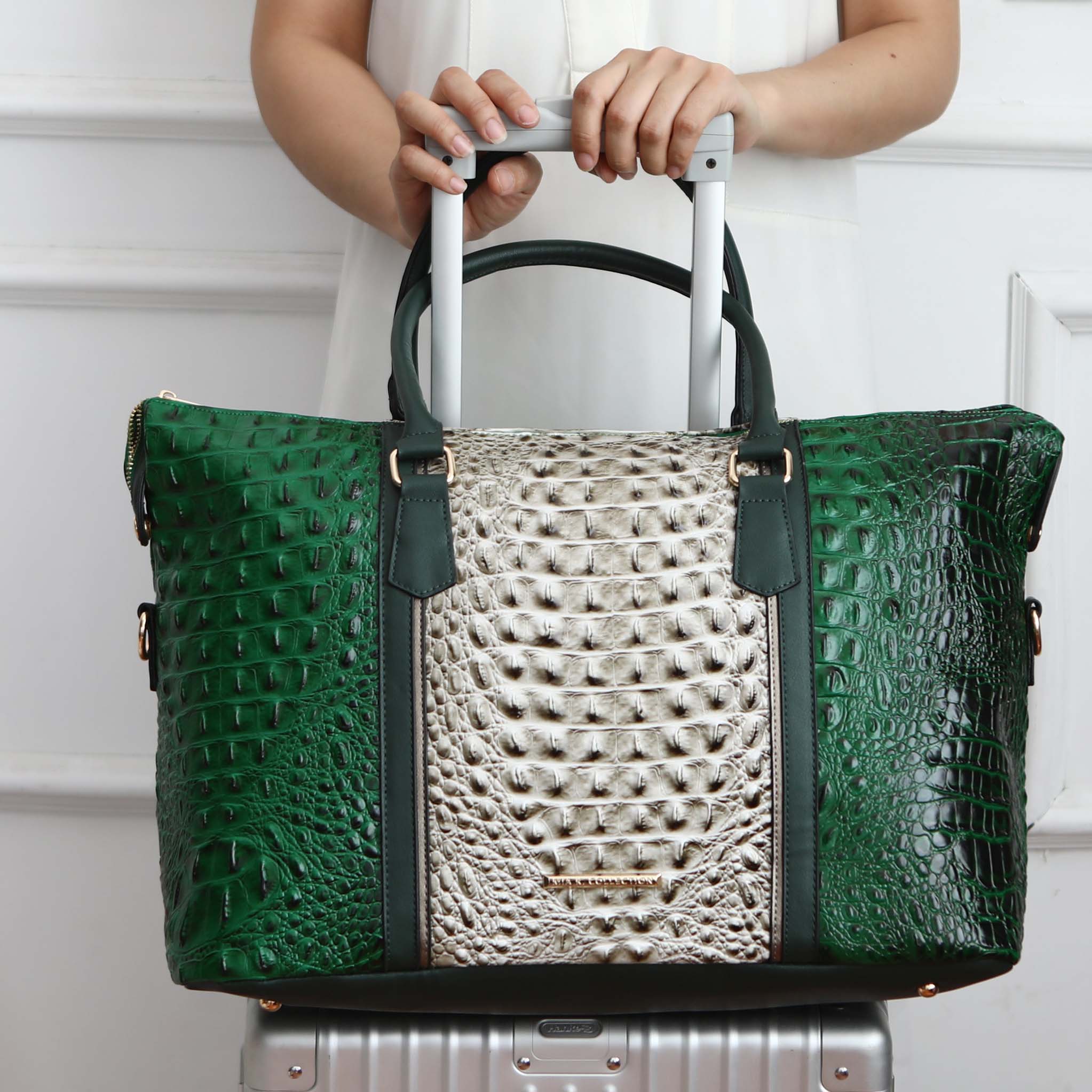 Raven Croc Embossed Duffel Bag-thumbmail-4