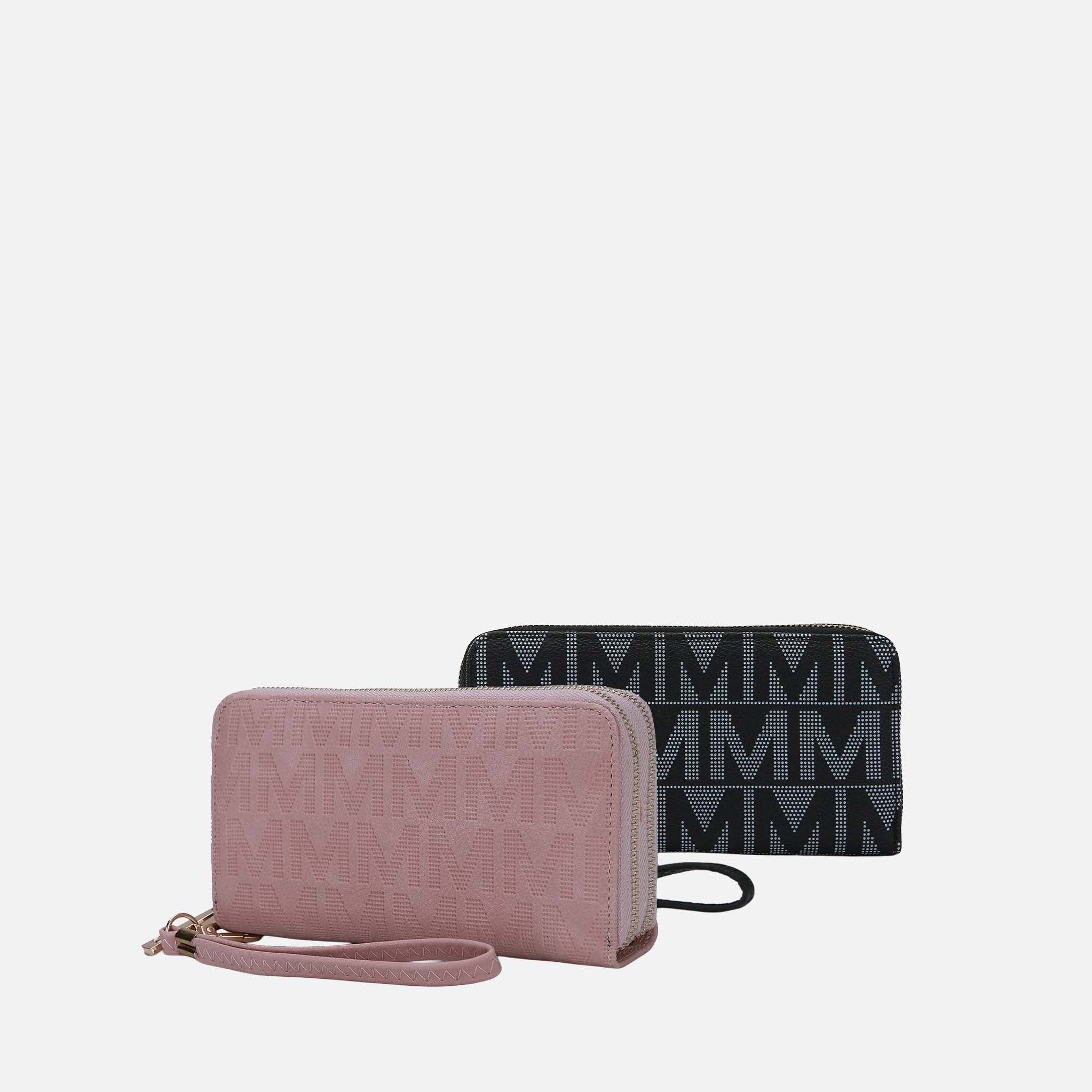 Kathe Embossed M Signature Wallet Wristlet-thumbmail-5