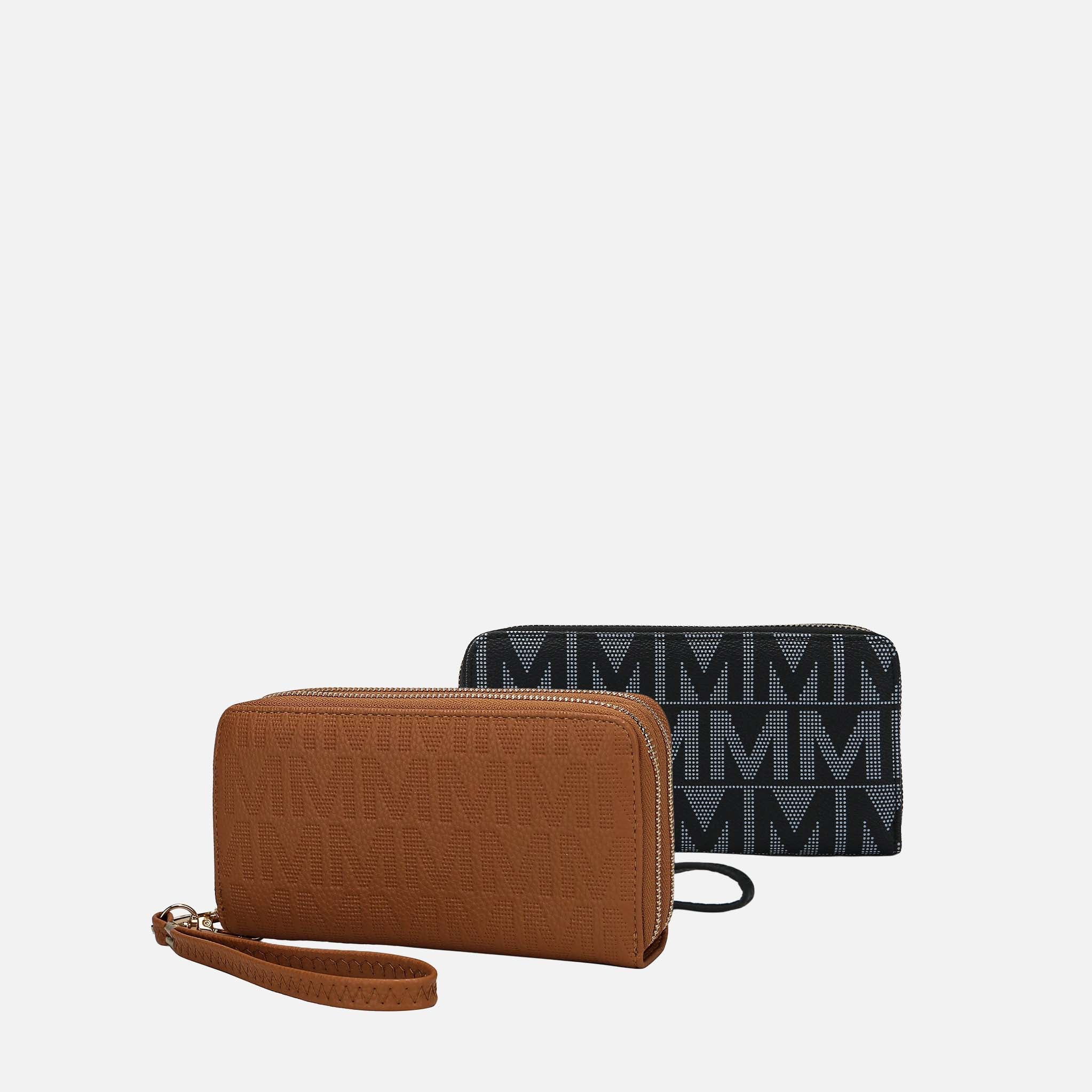 Kathe Embossed M Signature Wallet Wristlet-thumbmail-13