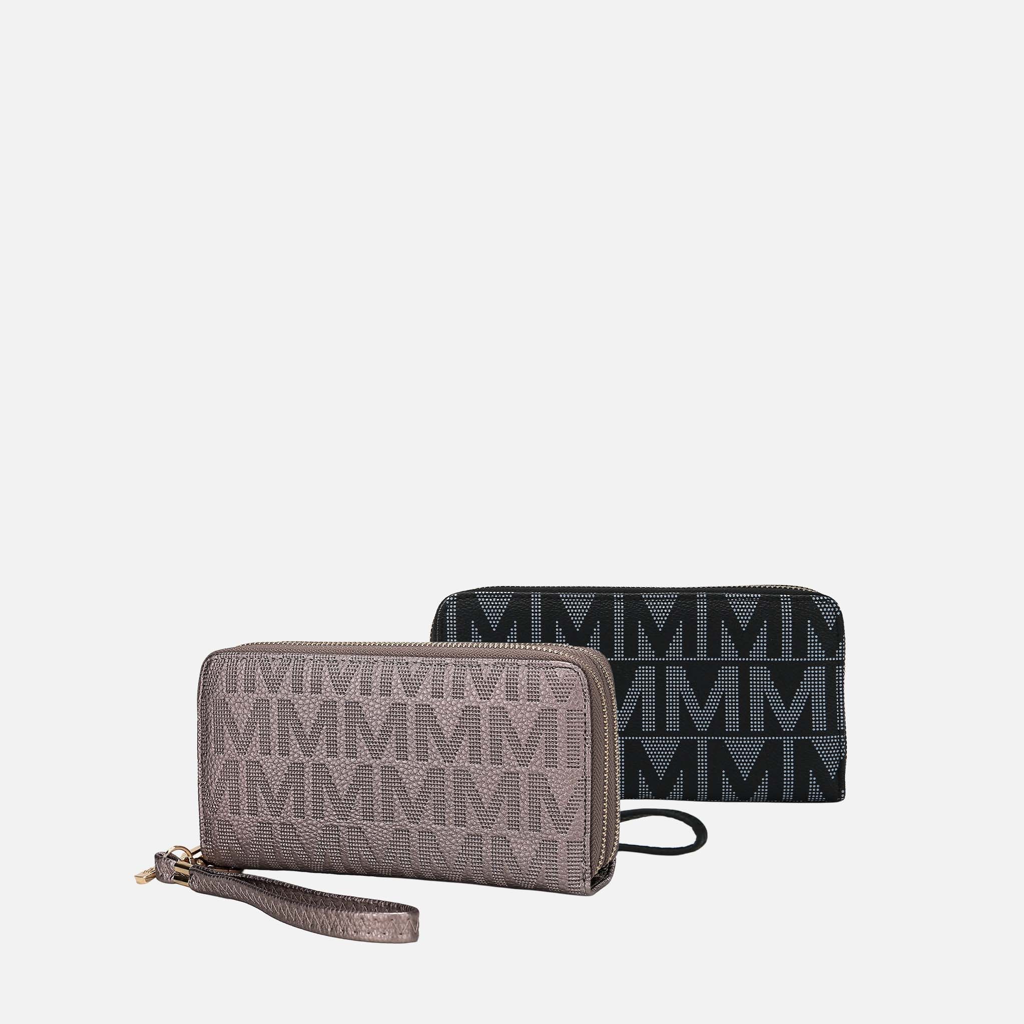 Kathe Embossed M Signature Wallet Wristlet-thumbmail-10