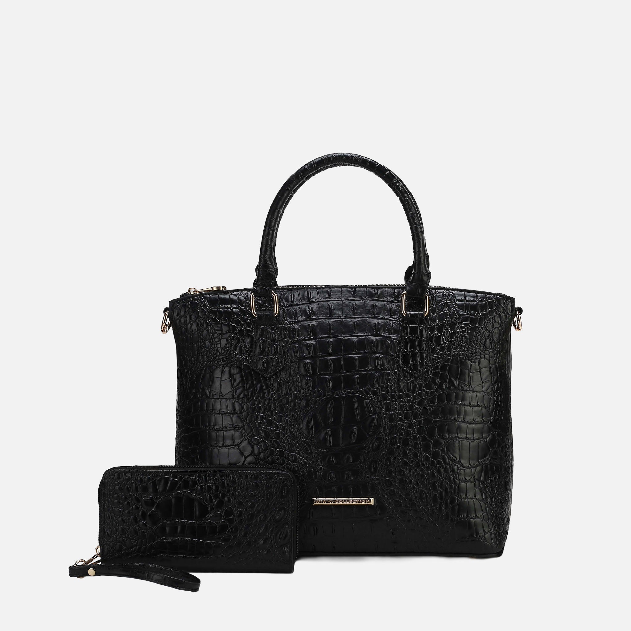 Liora Croc Embossed Tote Bag and Set-thumbmail-2