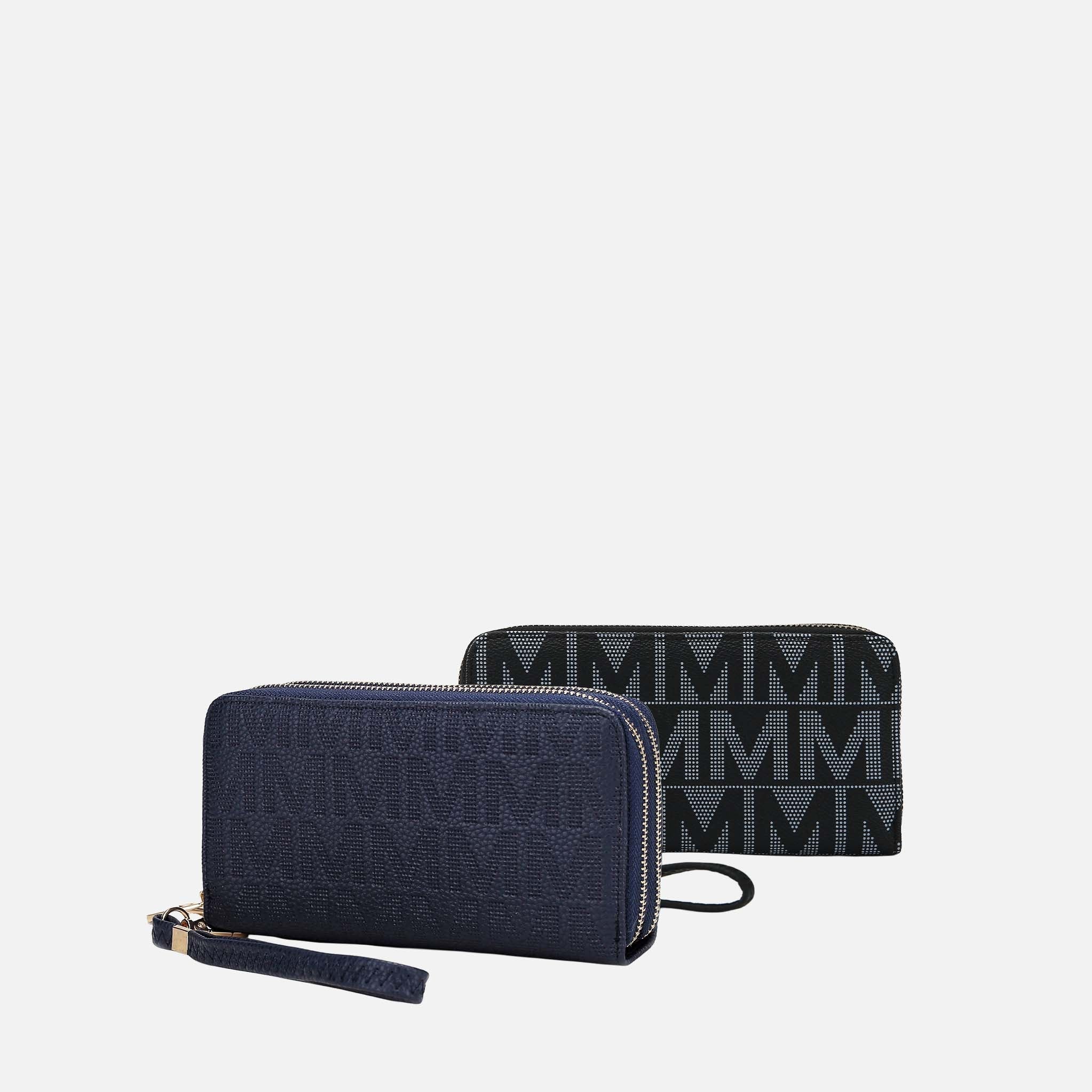 Kathe Embossed M Signature Wallet Wristlet-thumbmail-11