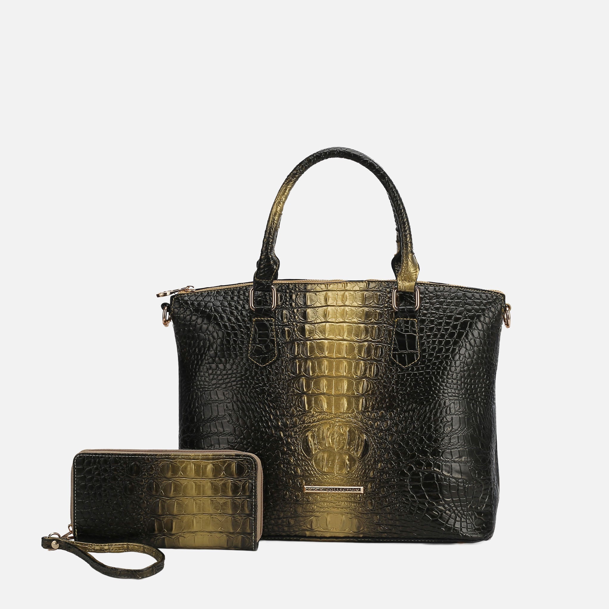 Liora Croc-Embossed Tote Bag and Set-thumbmail-6