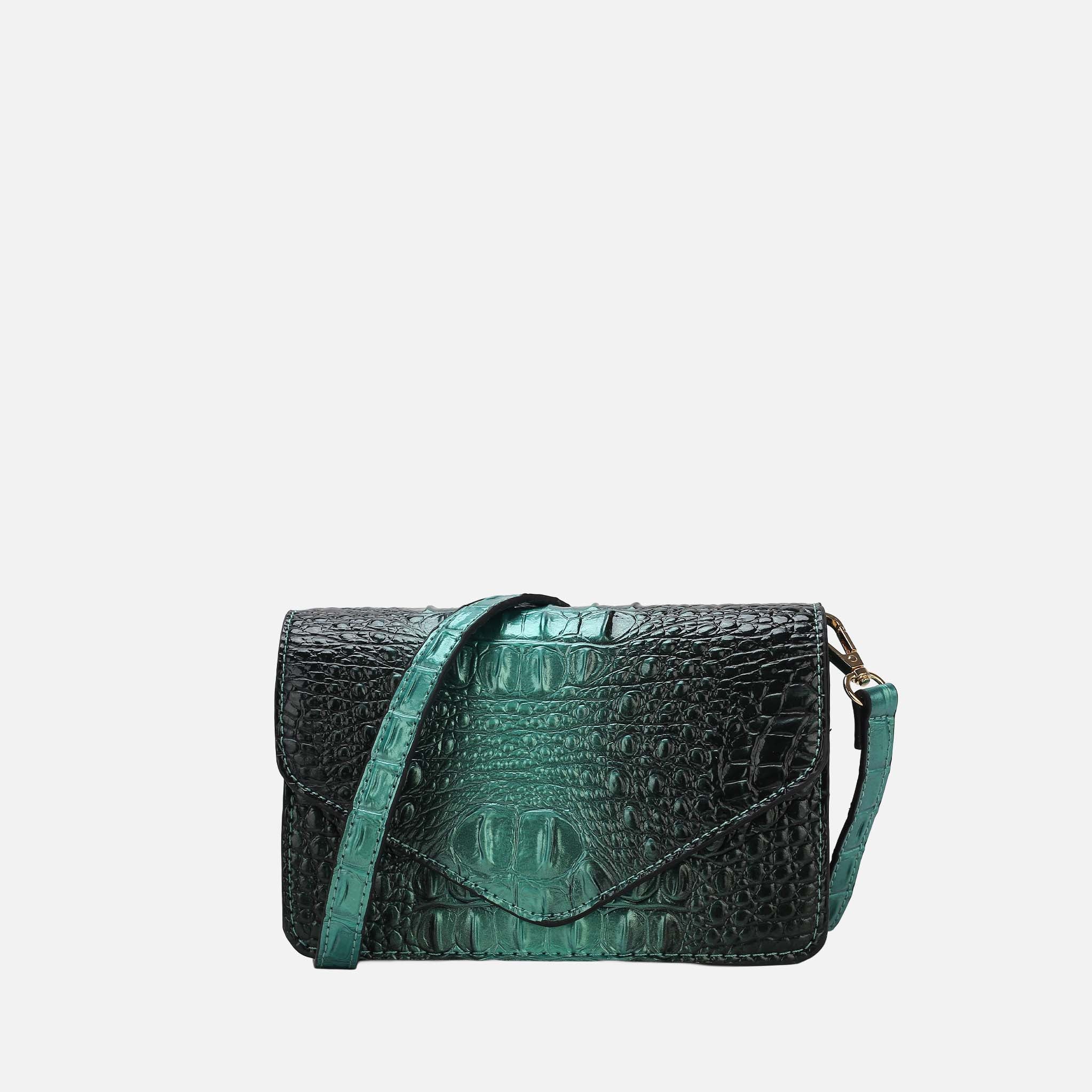 Vanta Croc-Embossed Saddle Bag-thumbmail-6