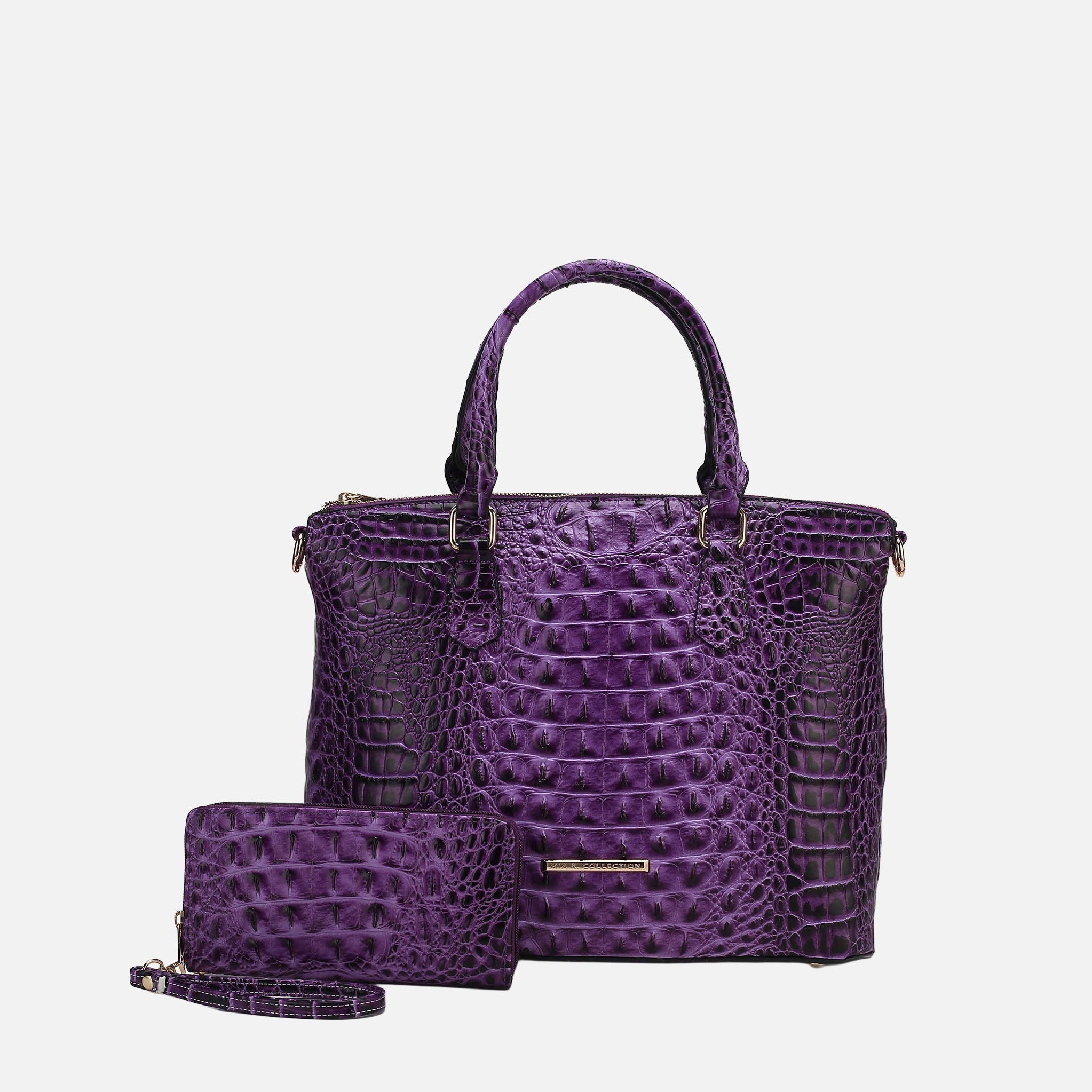 Liora Croc Embossed Tote Bag and Set-thumbmail-10