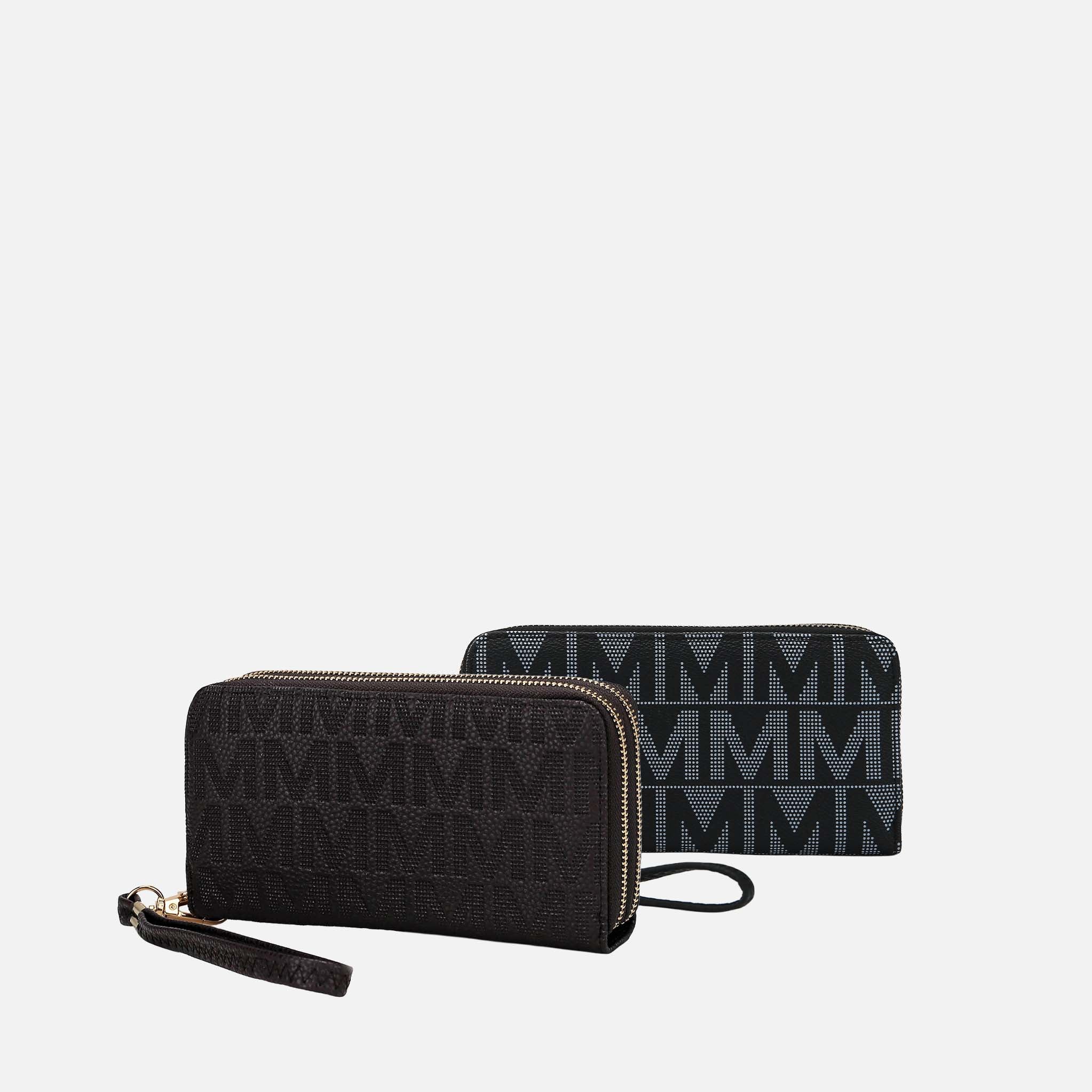 Kathe Embossed M Signature Wallet Wristlet-thumbmail-7