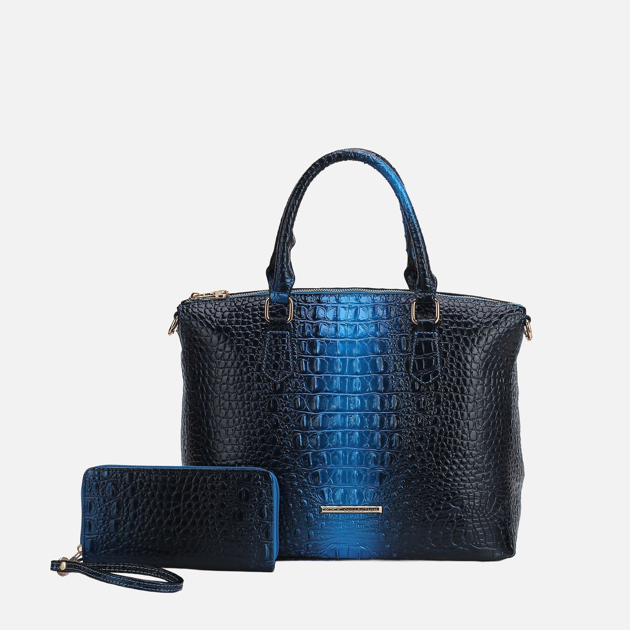 Liora Croc-Embossed Tote Bag and Set-thumbmail-8
