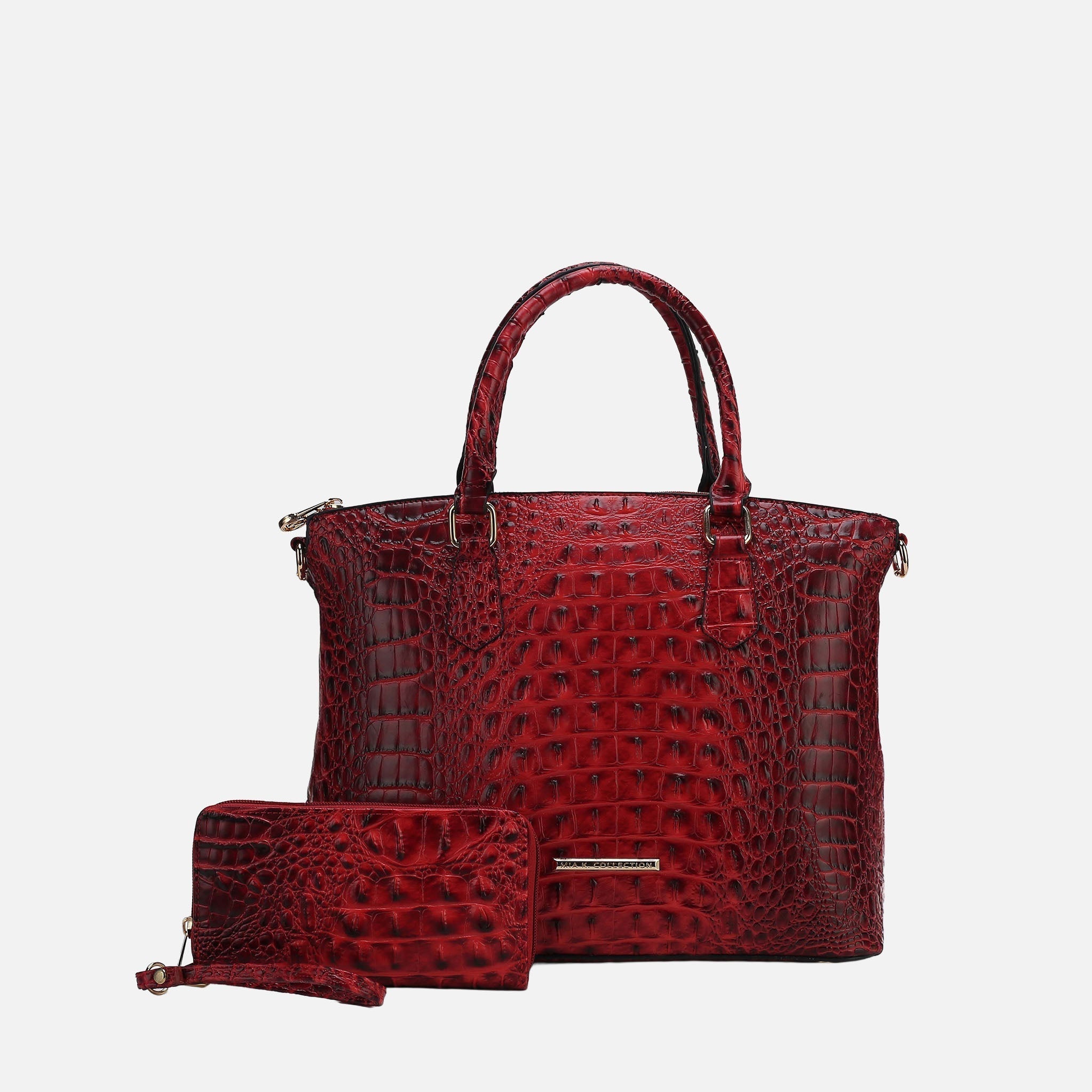 Liora Croc Embossed Tote Bag and Set-thumbmail-7