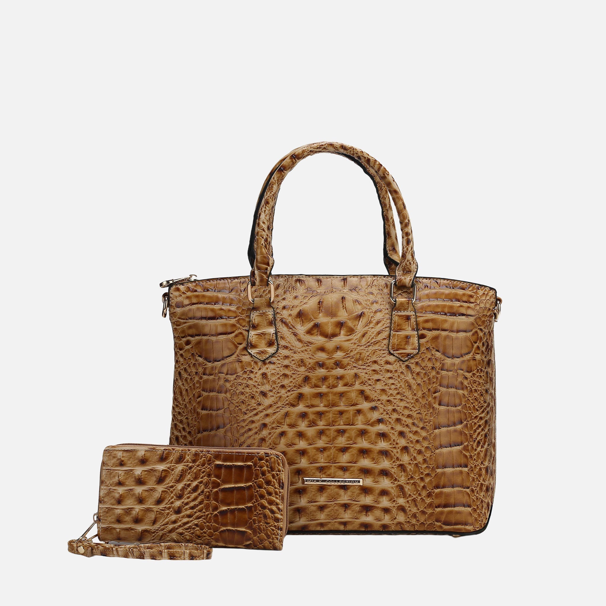 Liora Croc Embossed Tote Bag and Set-thumbmail-12