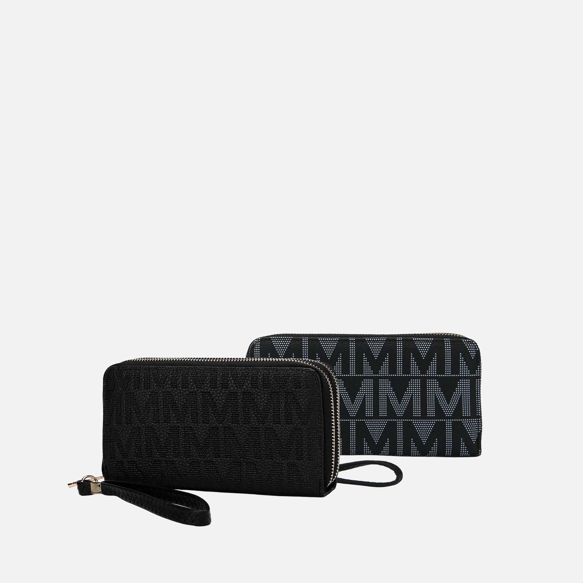 Kathe Embossed M Signature Wallet Wristlet-thumbmail-12