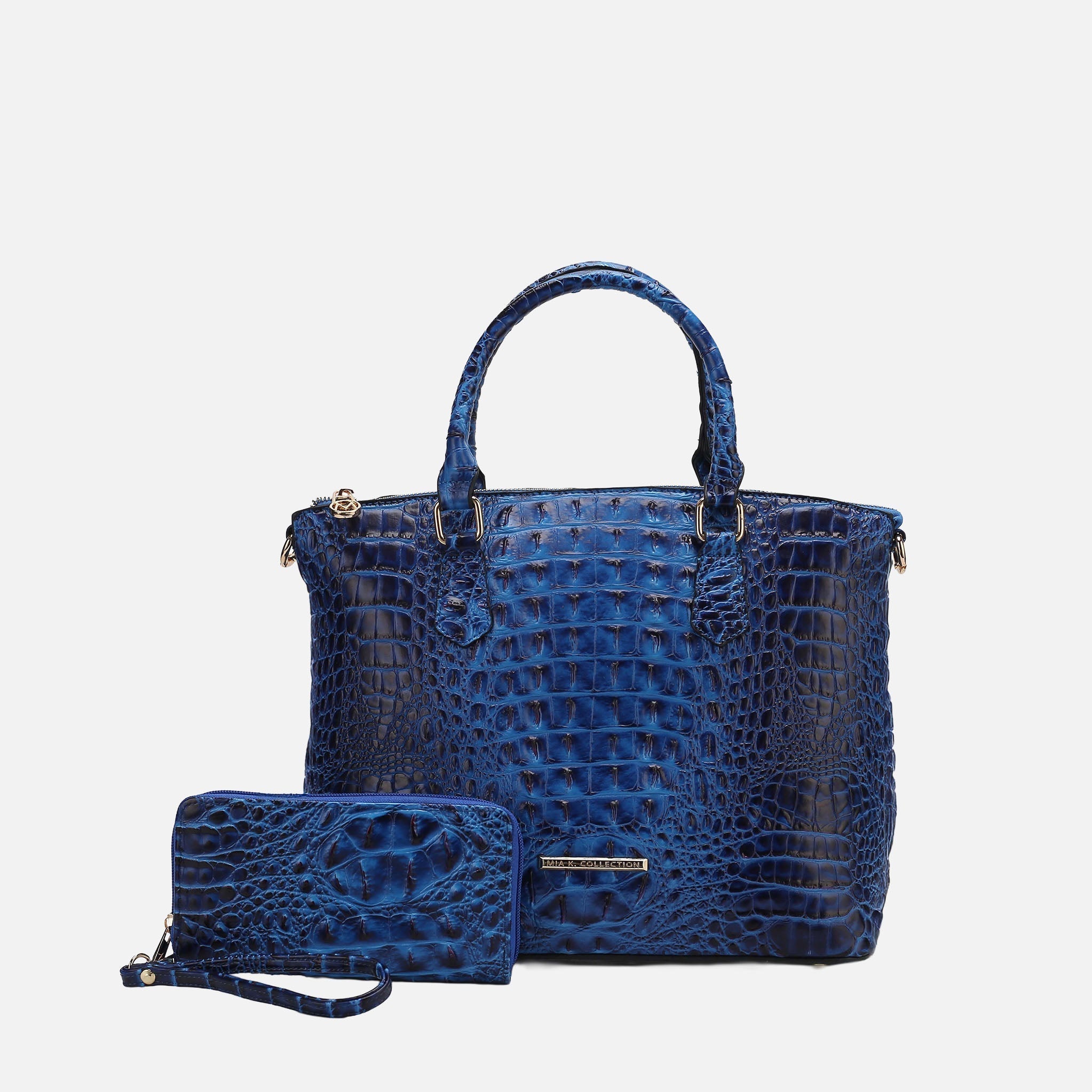 Liora Croc Embossed Tote Bag and Set-thumbmail-4