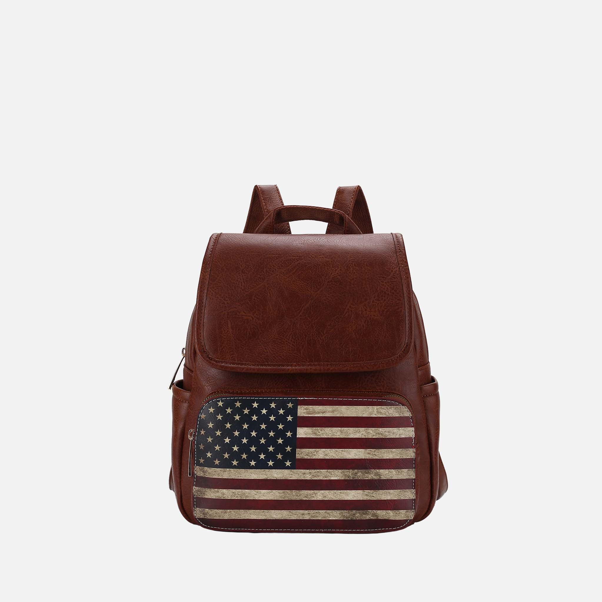 Regina Printed Flag Backpack-thumbmail-2