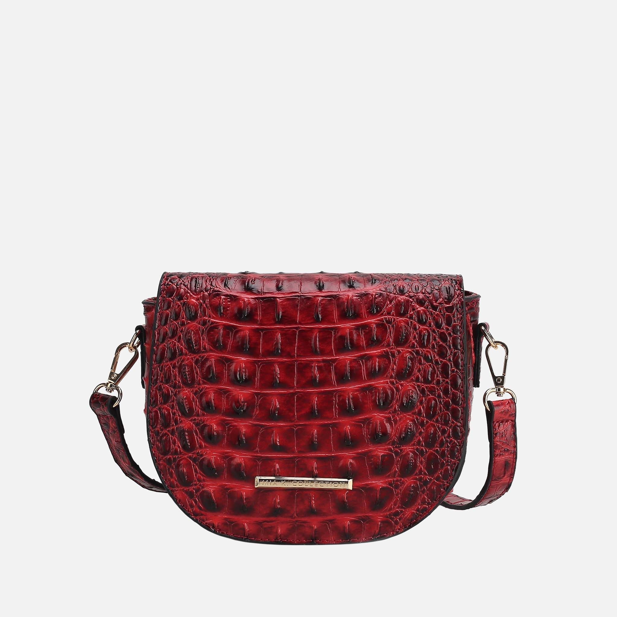 Amalia Solid Croc Crossbody Bag-thumbmail-8
