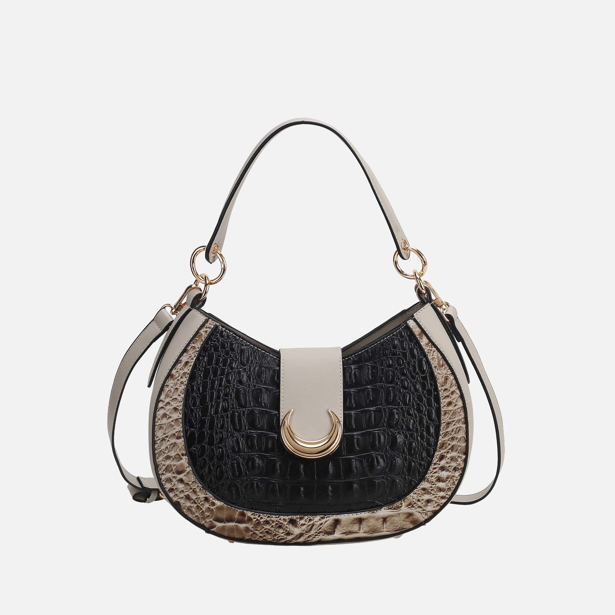 Jain Croc-Embossed Shoulder Bag-thumbmail-3