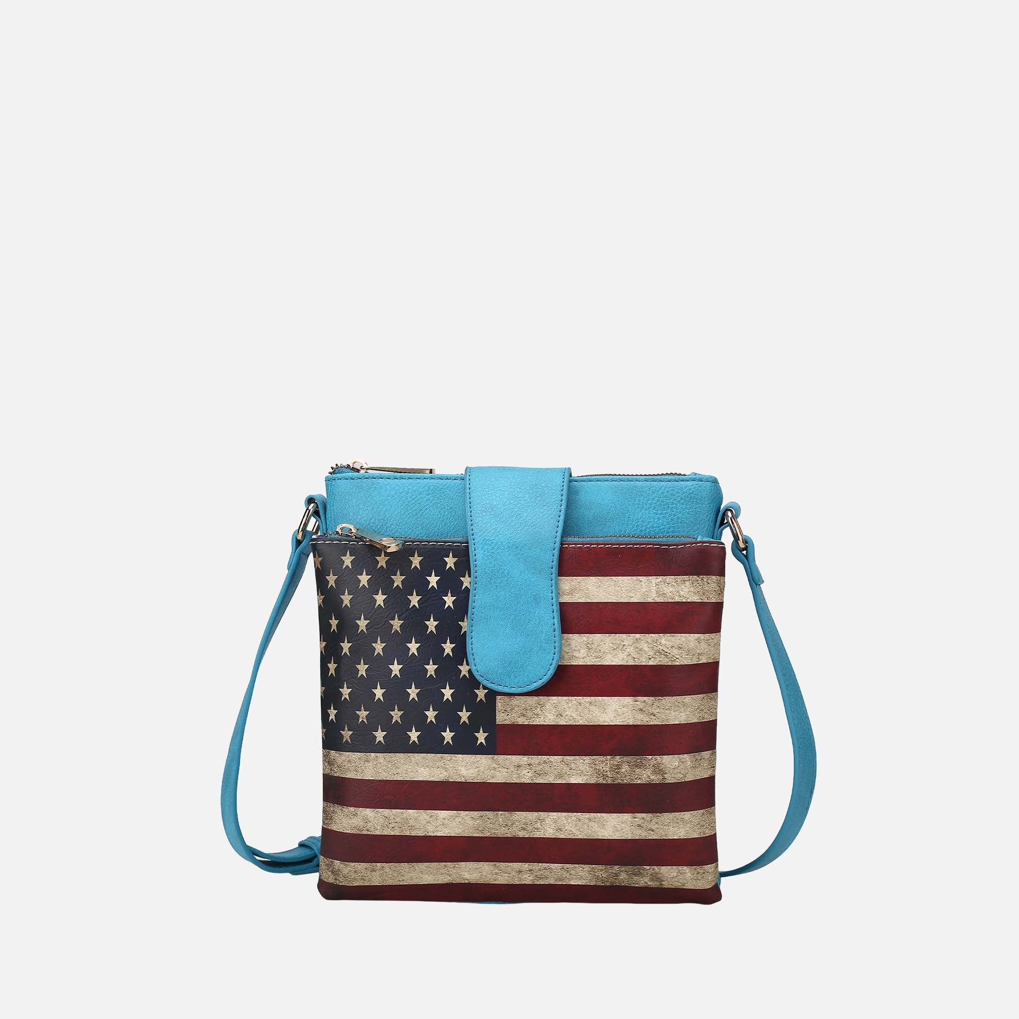 Josephine Printed Flag Crossbody Bag-thumbmail-1