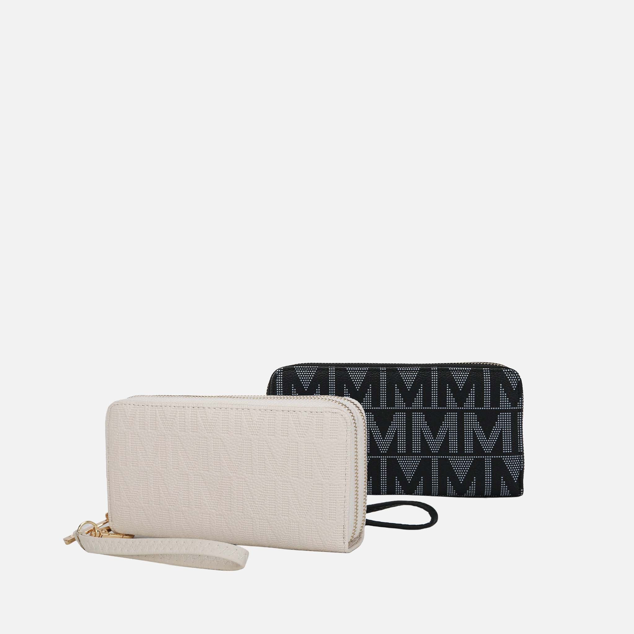 Kathe Embossed M Signature Wallet Wristlet-thumbmail-8
