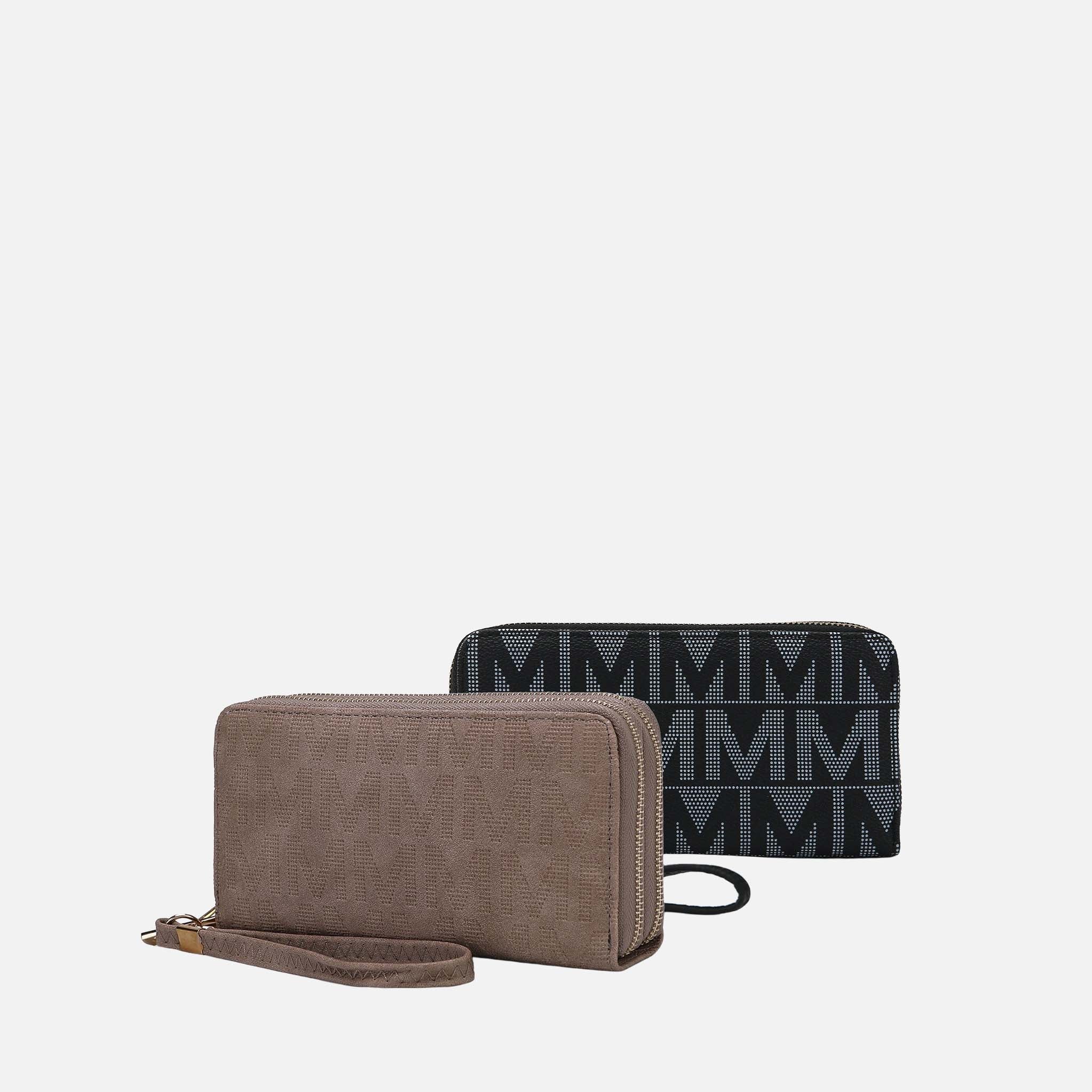 Kathe Embossed M Signature Wallet Wristlet-thumbmail-4