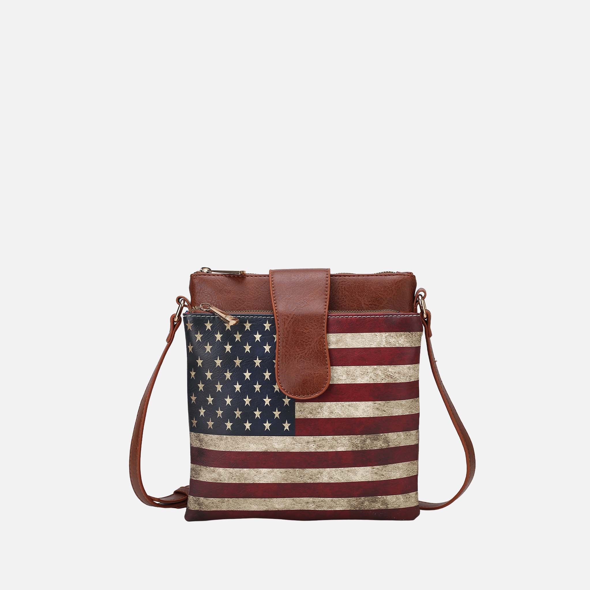 Josephine Printed Flag Crossbody Bag-thumbmail-5