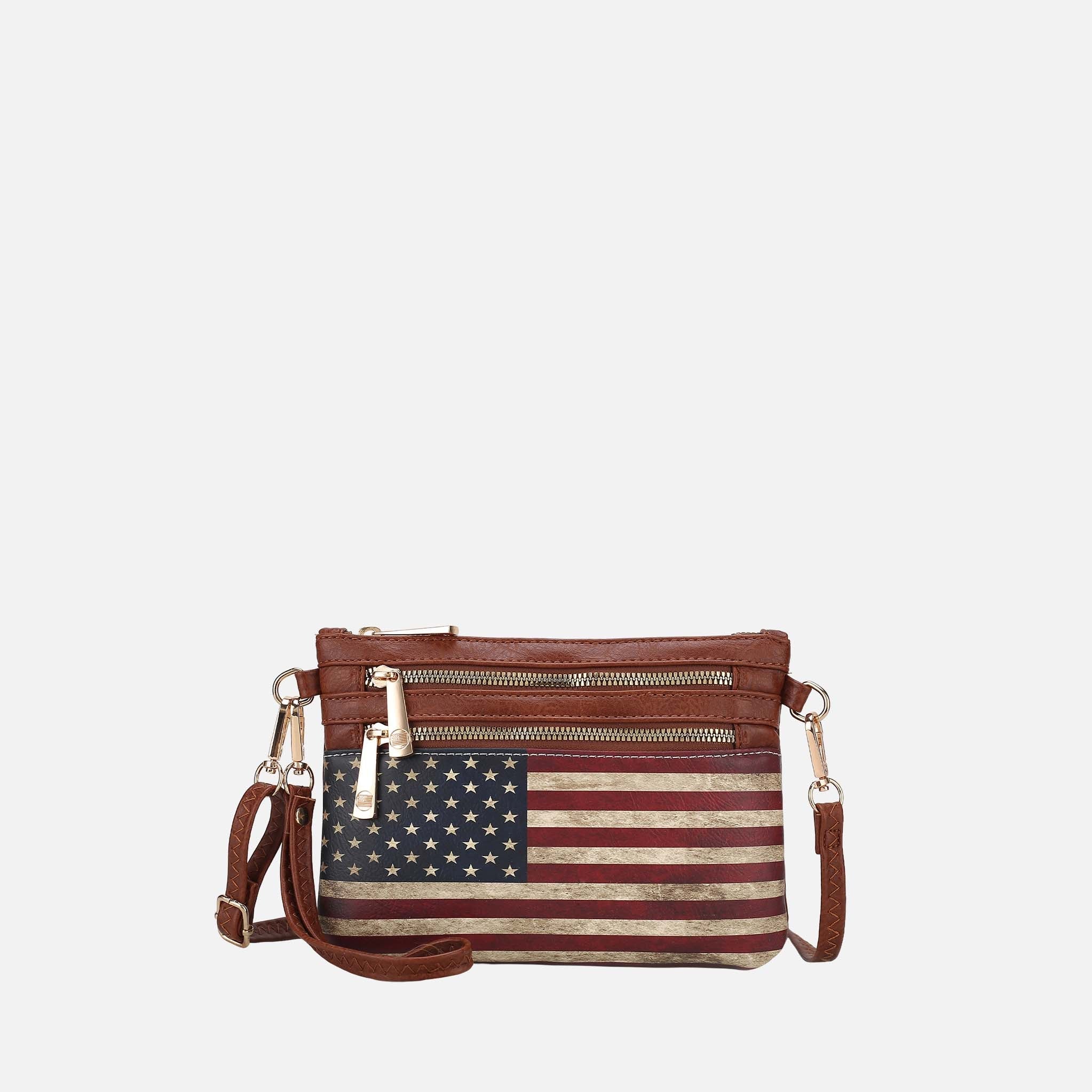 Alisson Printed Flag Crossbody Bag-thumbmail-2