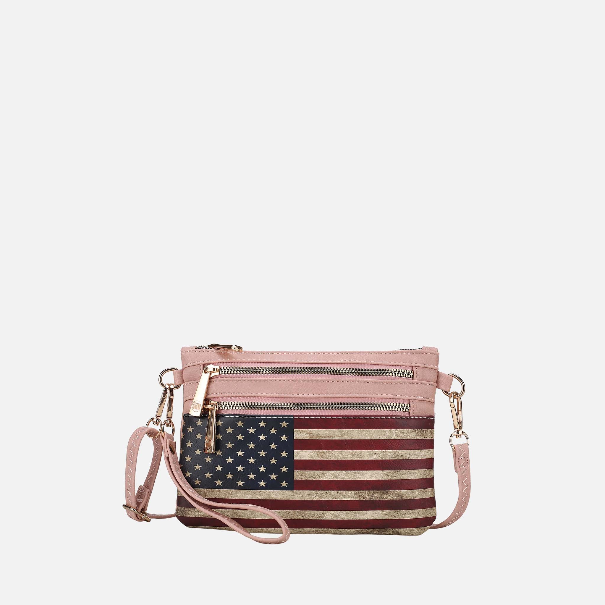 Alisson Printed Flag Crossbody Bag-thumbmail-1