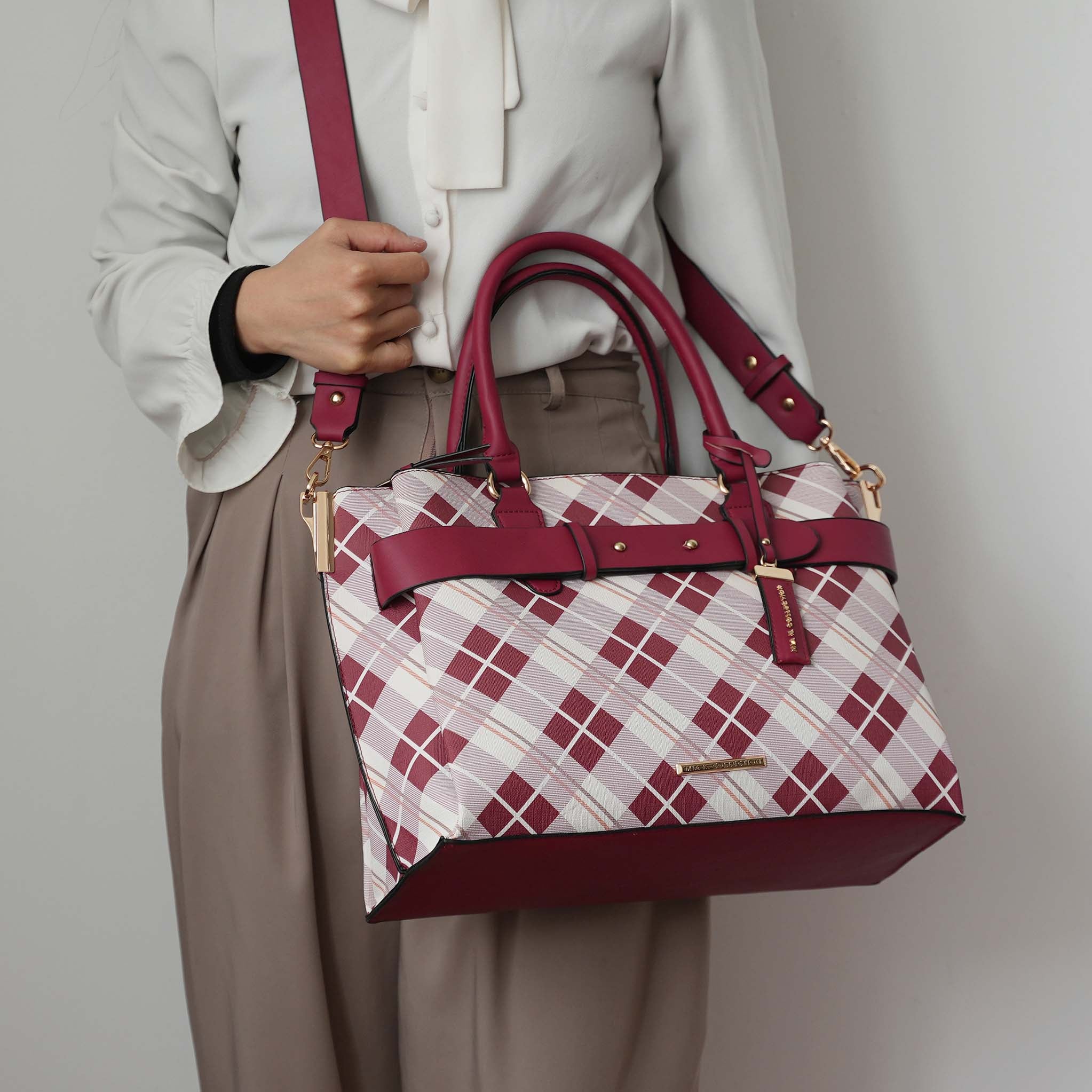 Vivian Plaid Shoulder Bag-thumbmail-6
