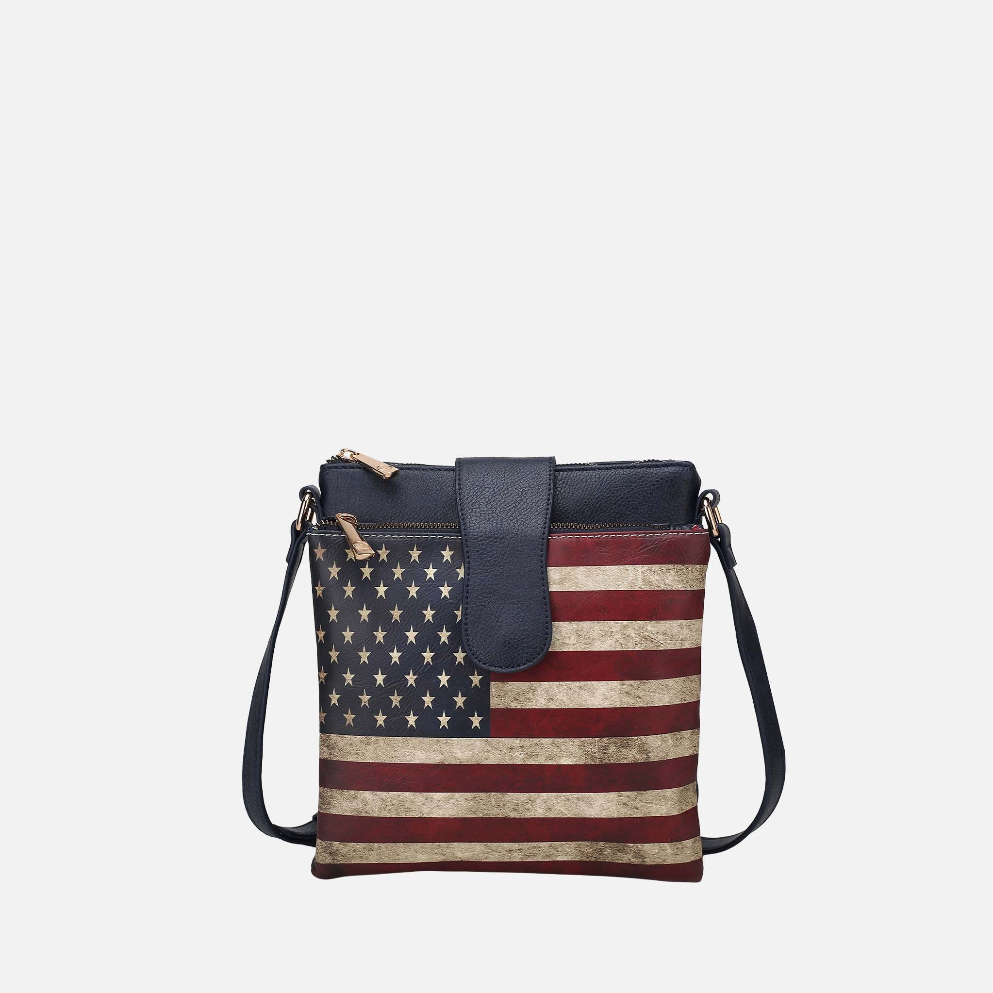 Josephine Printed Flag Crossbody Bag-thumbmail-4