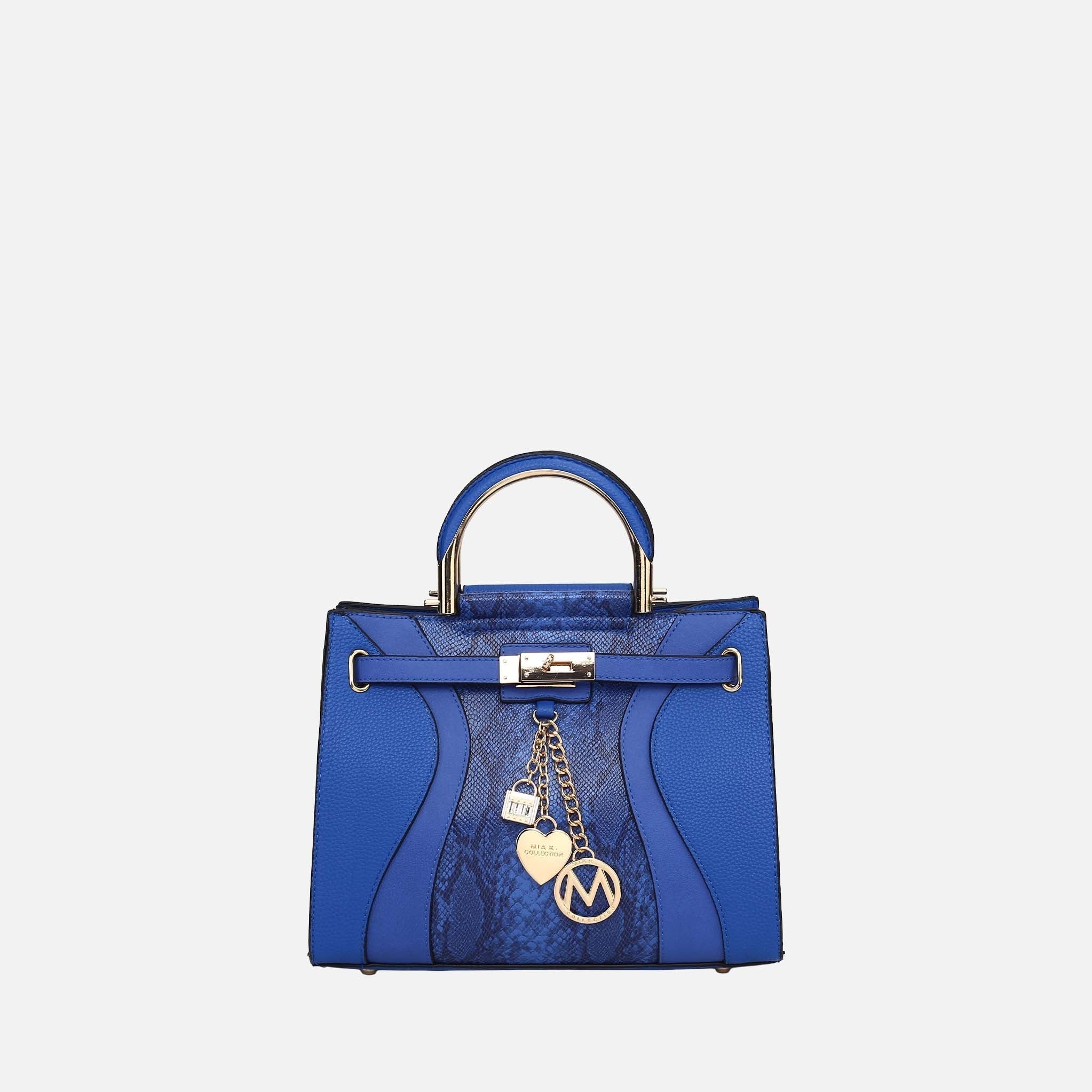 Cassia Snake Embossed Satchel Bag-thumbmail-12