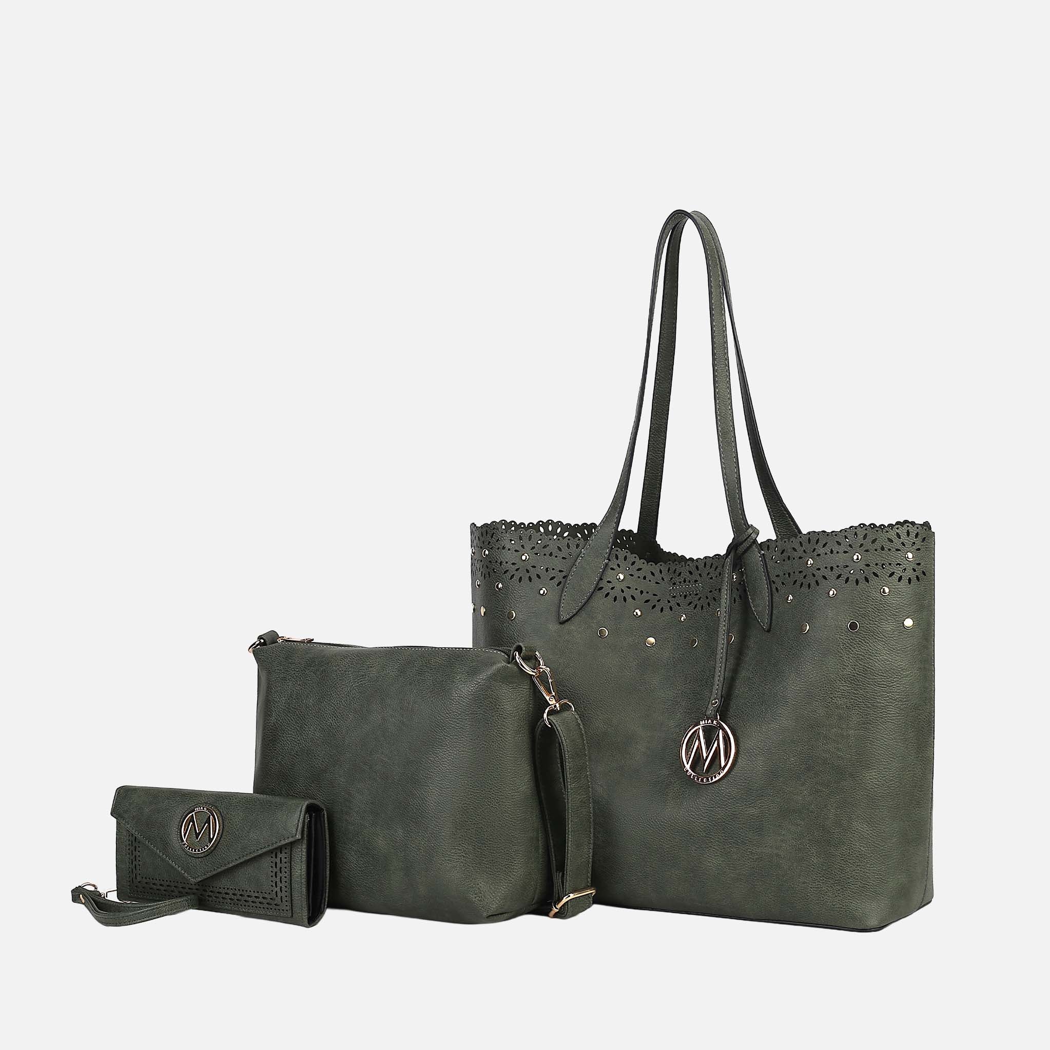 Mariahna 3 Pcs Shopper Tote, Crossbody and Wallet-thumbmail-1