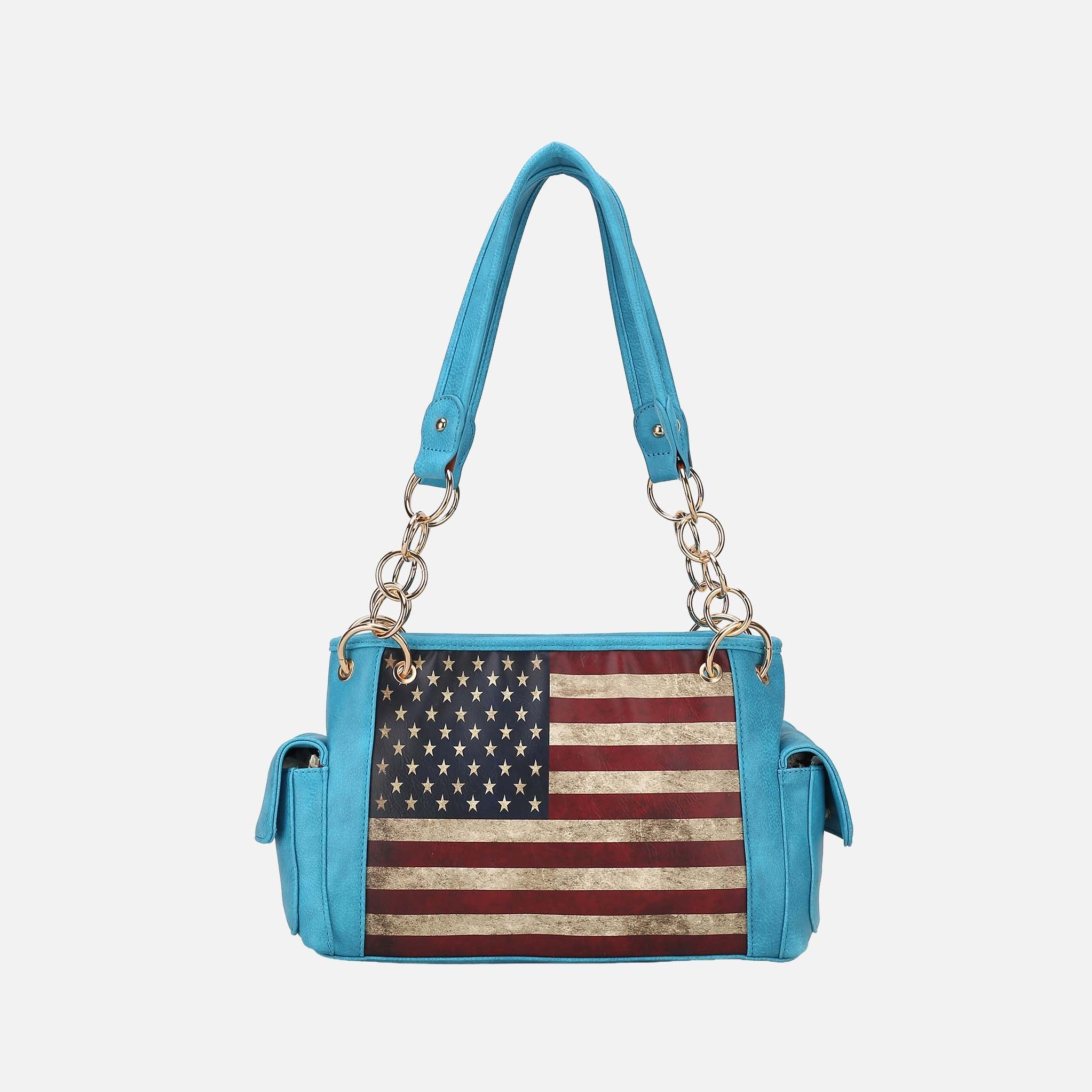 Alaina Printed Flag Shoulder Bag-thumbmail-6
