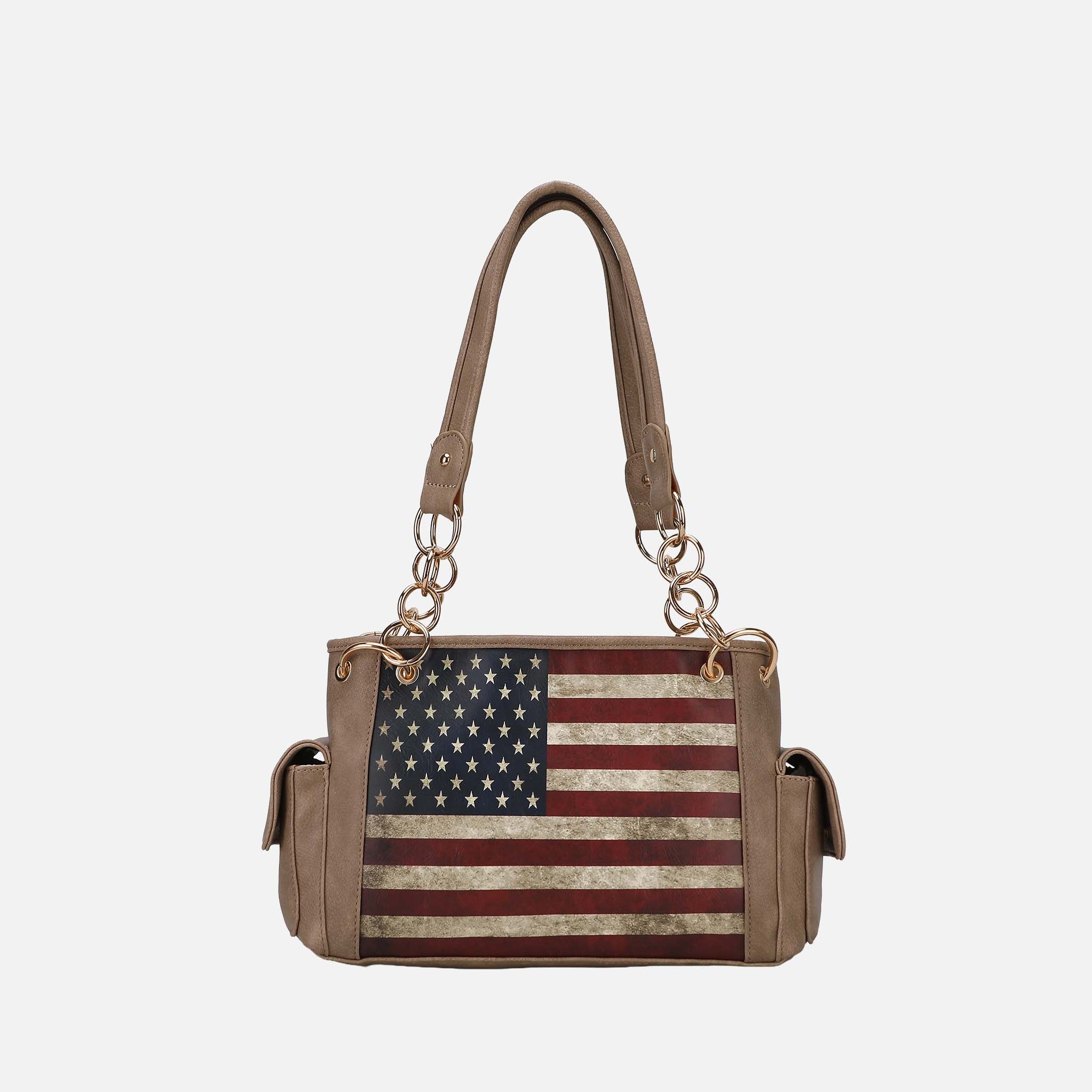 Alaina Printed Flag Shoulder Bag-thumbmail-12