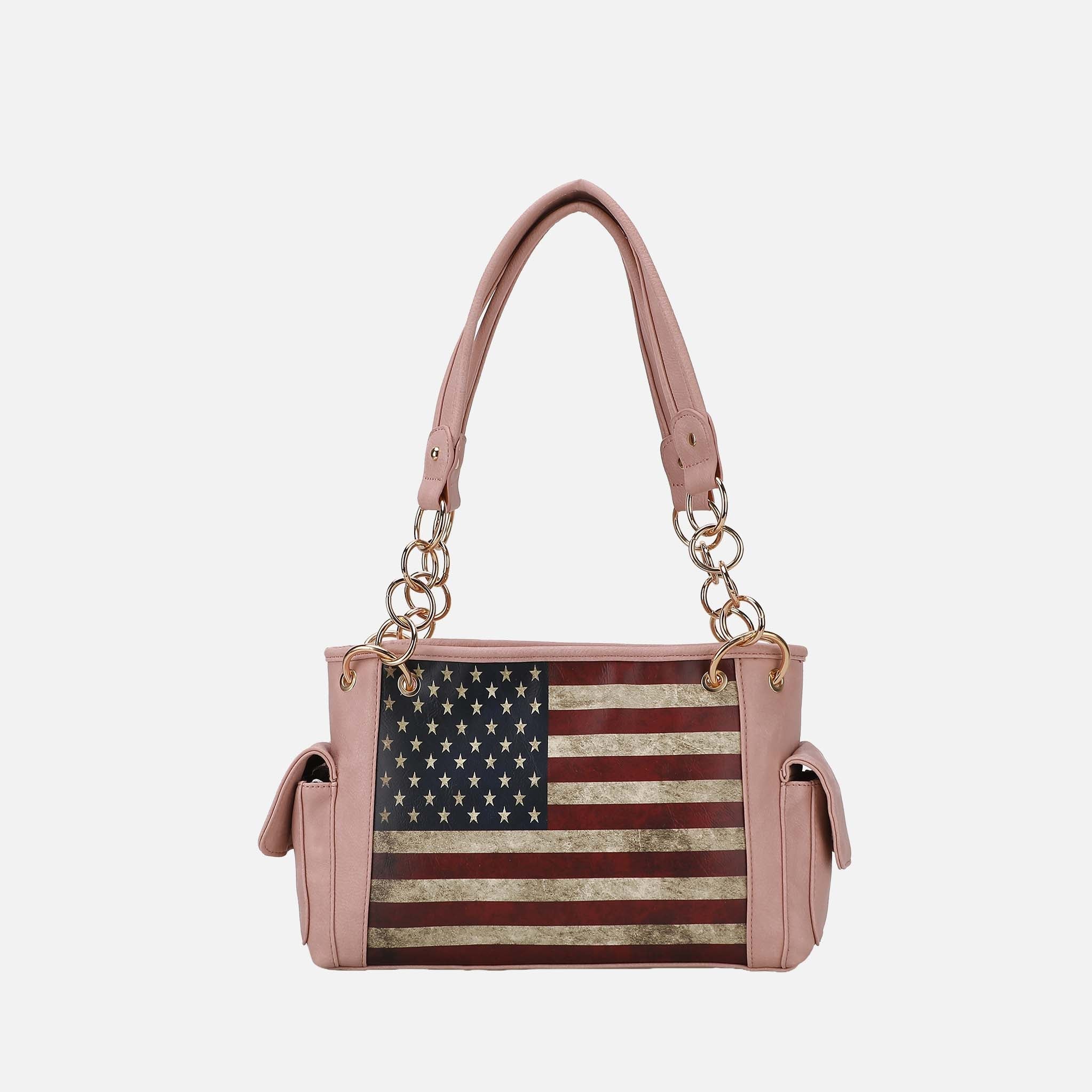 Alaina Printed Flag Shoulder Bag-thumbmail-10