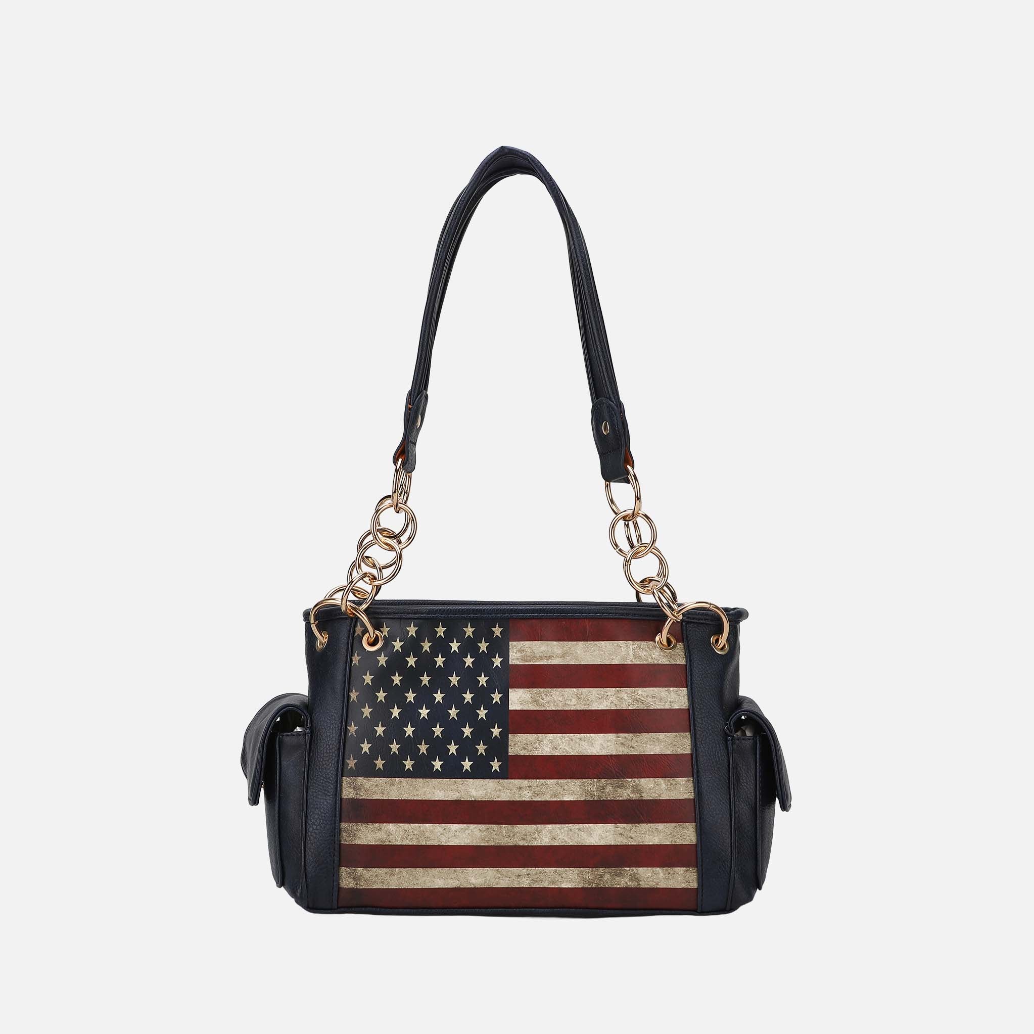 Alaina Printed Flag Shoulder Bag-thumbmail-11
