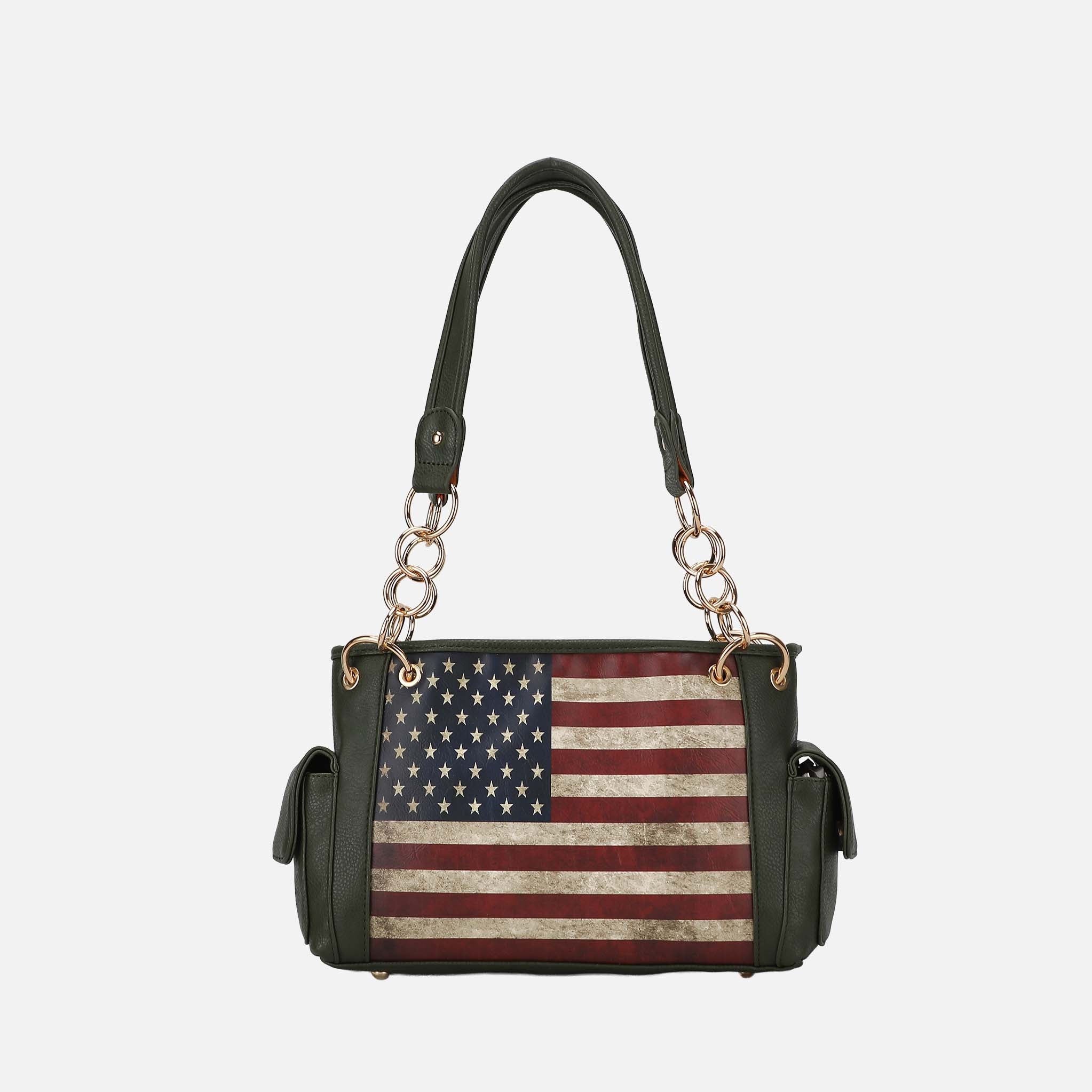 Alaina Printed Flag Shoulder Bag-thumbmail-8