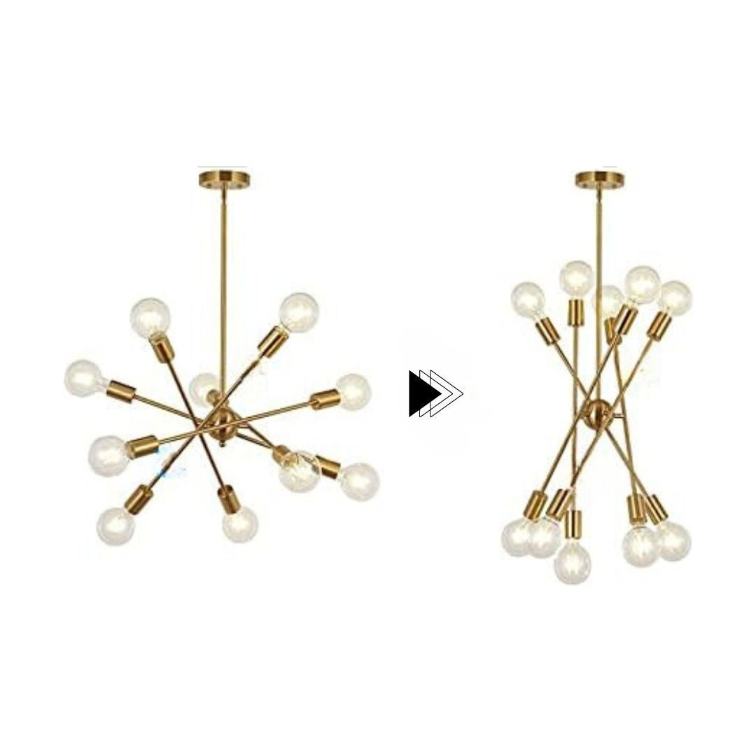 Modern Sputnik Chandelier Lighting With Adjustable Arms-thumbmail-4
