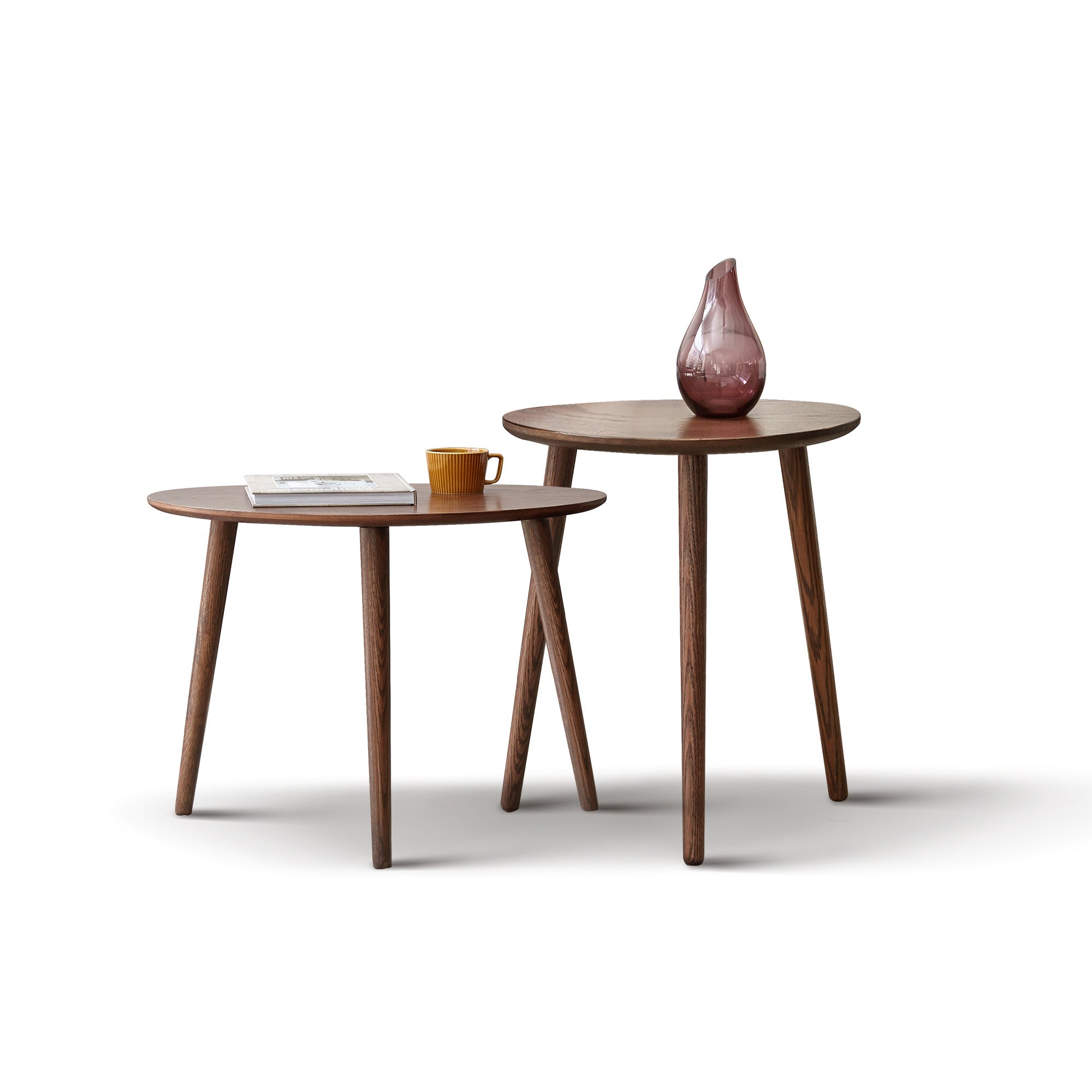 Solid Oak Wood Side Table-thumbmail-3