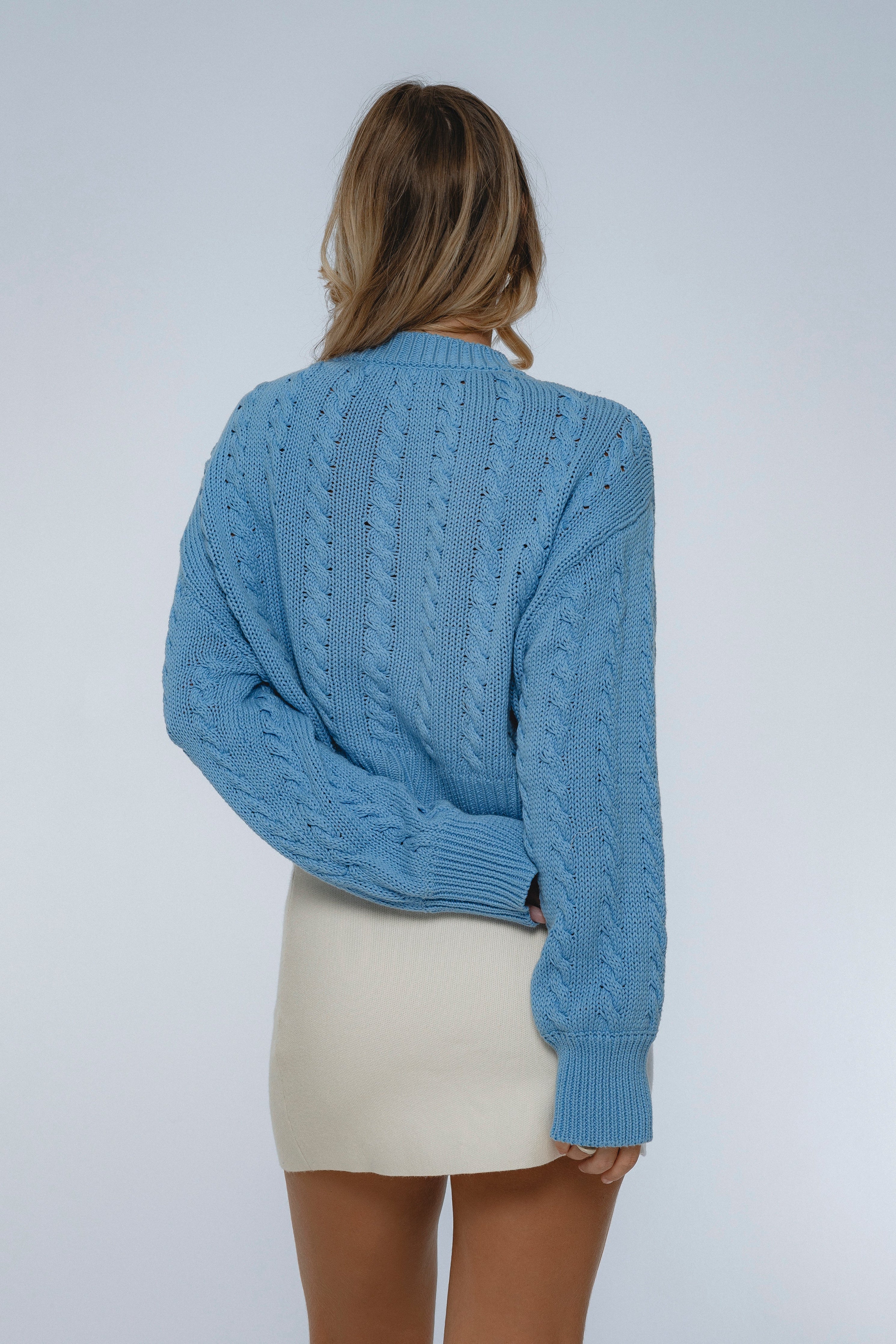 Parisse Cropped Knitted Cardigan-thumbmail-1