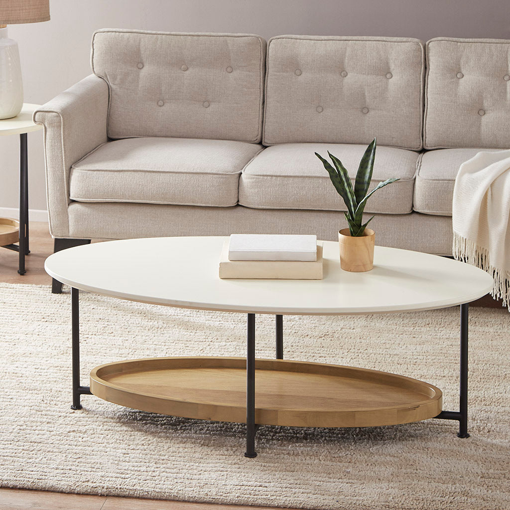 Monte Oval White/Natural Coffee Table-thumbmail-5