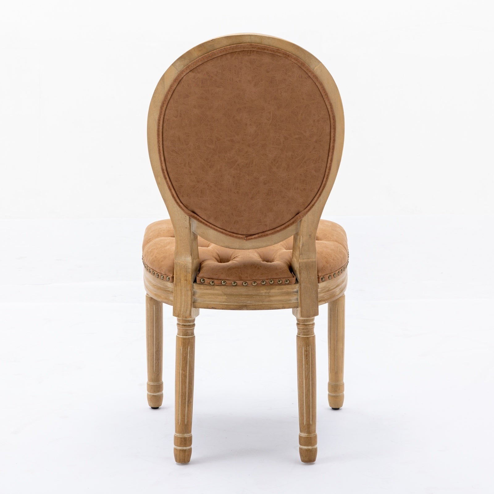 Set of 2 French Style Solid Wood Antique Dining Chairs-thumbmail-4
