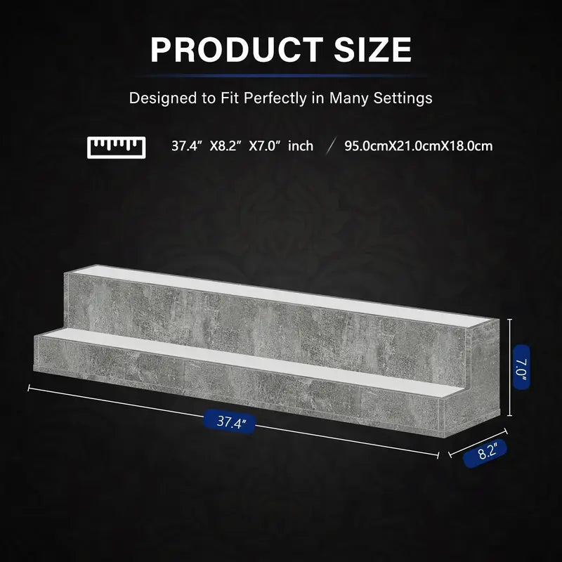 38-Inch LED Liquor Bottle Display Shelf – App & Remote-Controlled Bar Stand-thumbmail-2