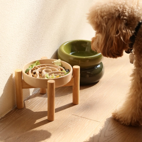 [Wave] Slow Feeder Dog Bowls - Pink / Beige / Orange-thumbmail-10