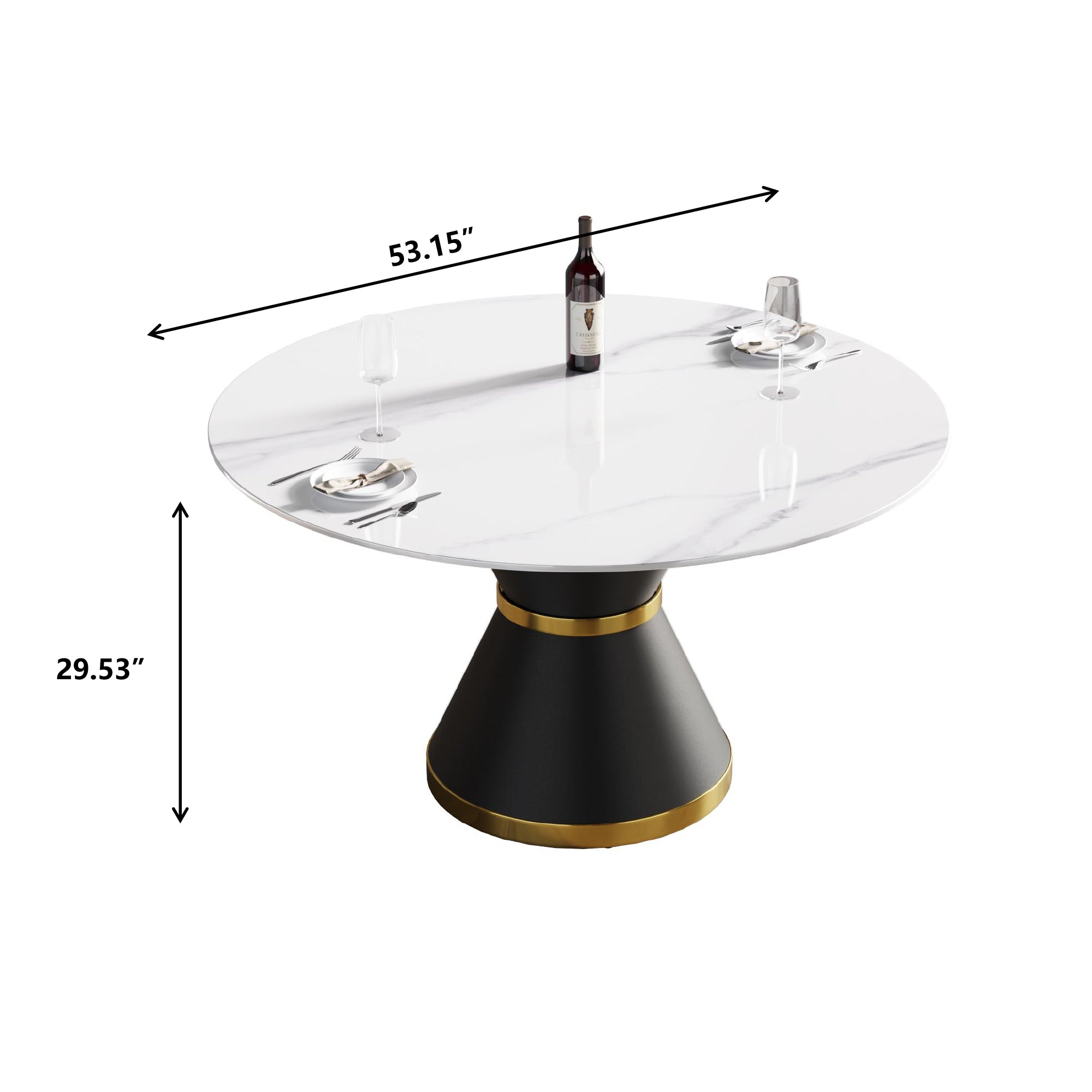 Modern Marble Stone Round Dining Table-thumbmail-9