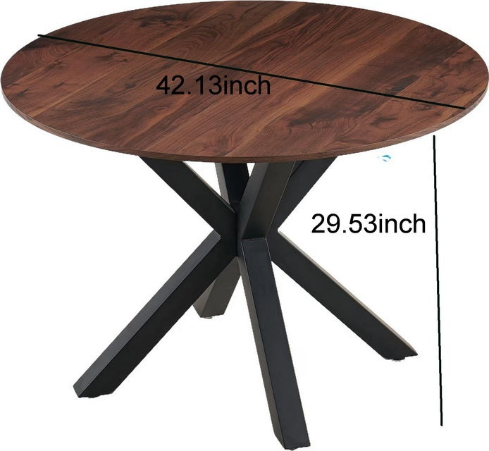 42.1" Mid-Century Dining Table for 4-6 People-thumbmail-4