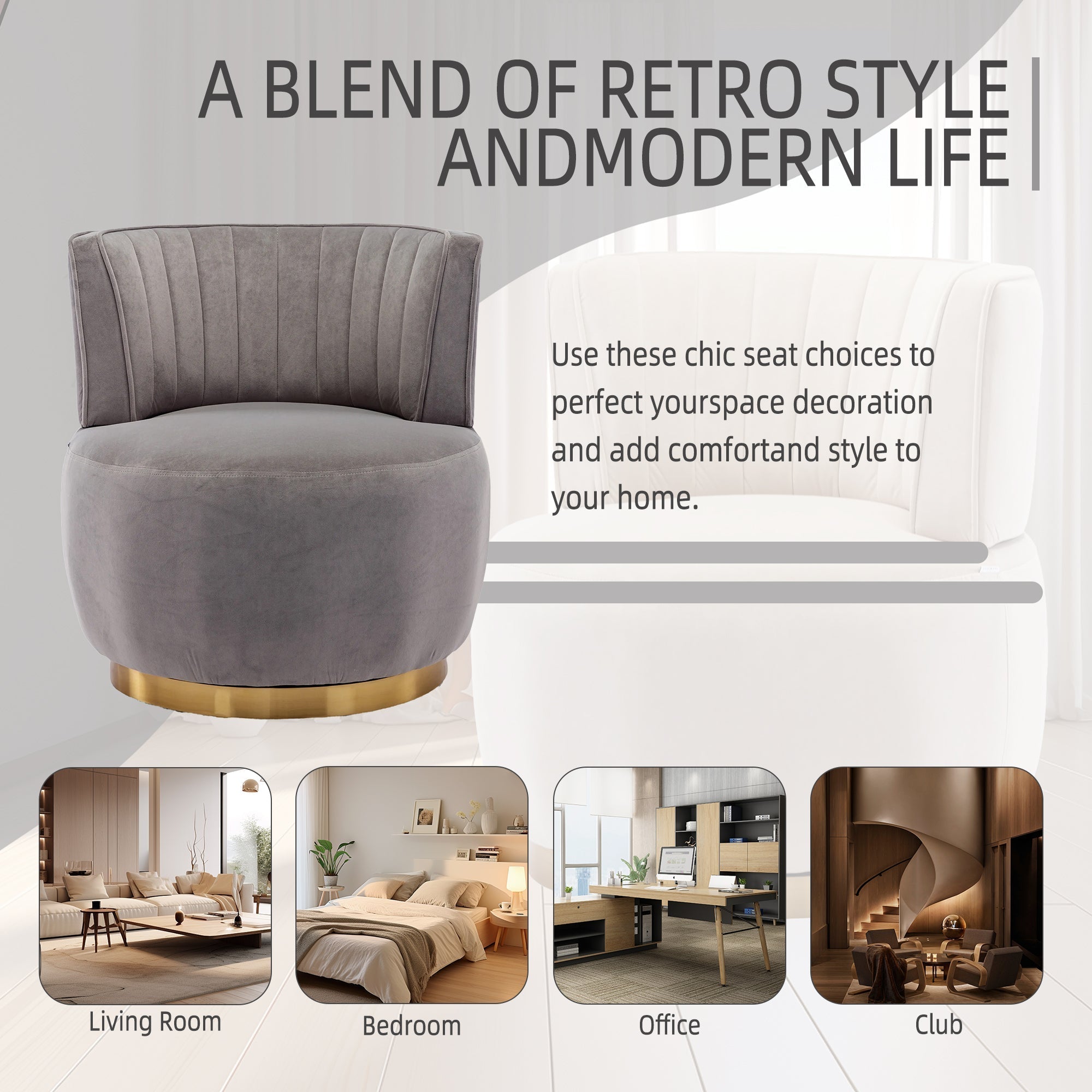 360 Degree Swivel Cuddle Barrel Accent Sofa Chairs-thumbmail-1