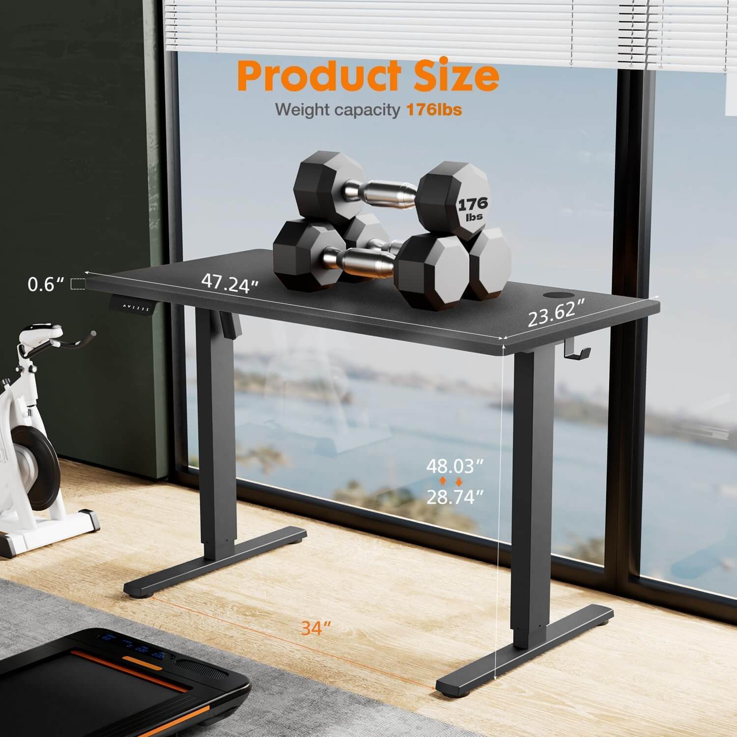 Electric Height Adjustable Standing Desk-thumbmail-5
