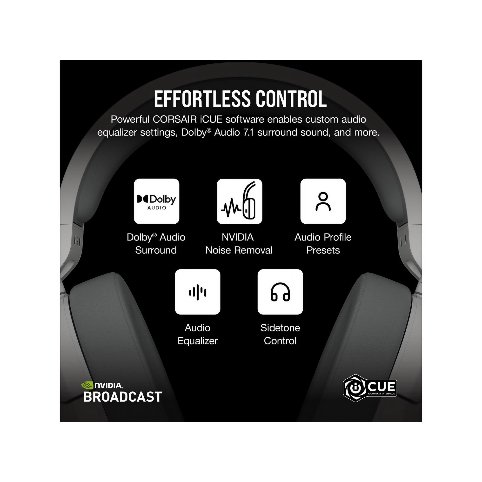 CORSAIR HS Series HS55 Wireless Gaming Headset for PC, PS5, and Mobile in White-thumbmail-3