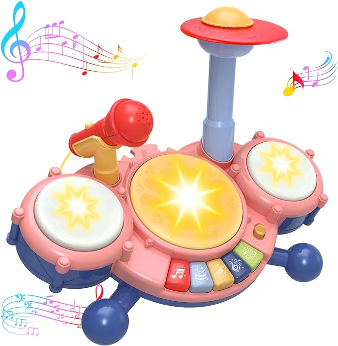 Contixo Musical Drum Toy Set for Babies, Learn Toy Age 2-8 Years-thumbmail-8