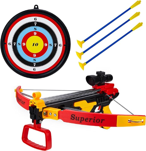 Contixo Crossbow & Arrow Toy Set - Infrared, 3 Suction Arrows, Target-thumbmail-1
