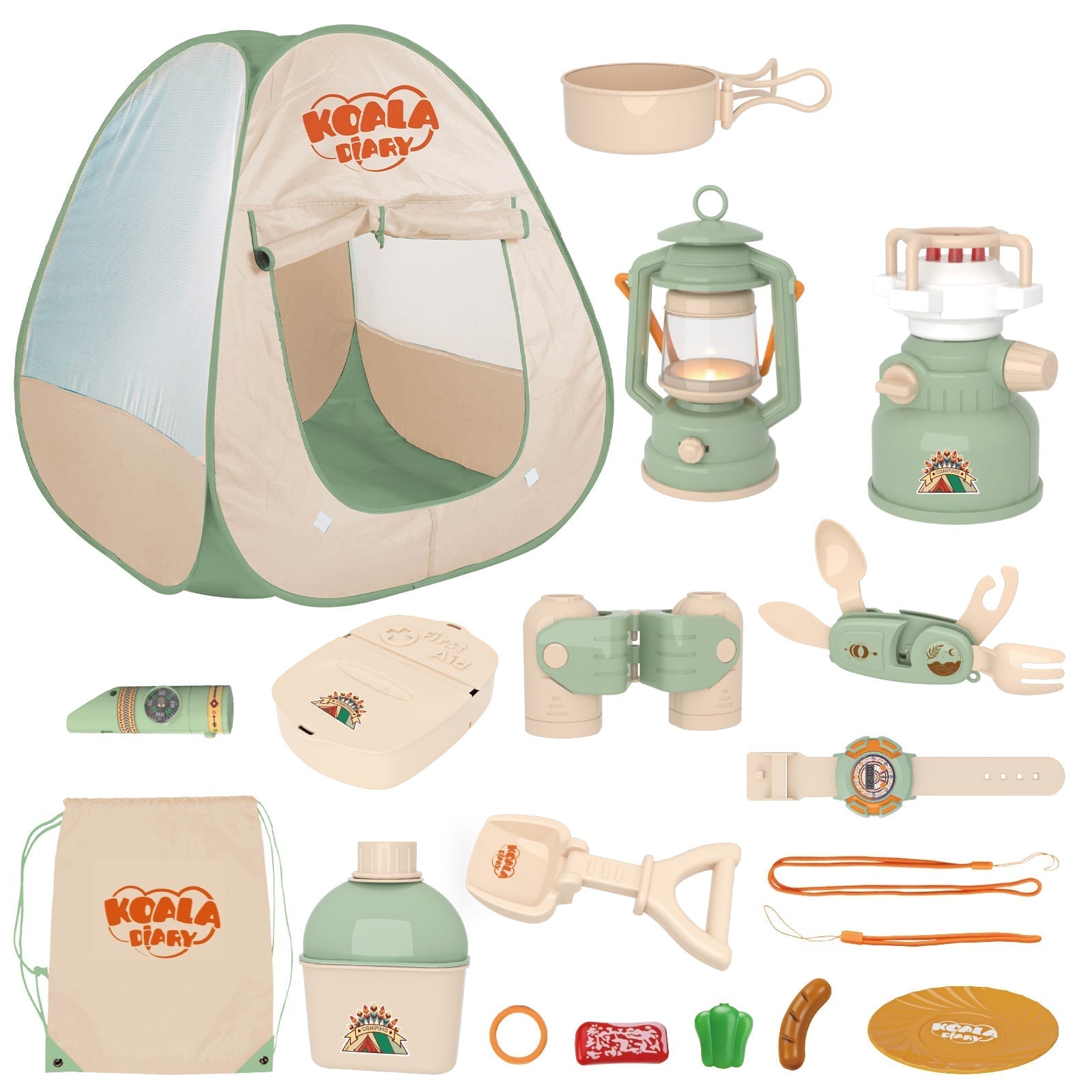 Contixo Kids Camping Set - Pretend Play Tent With Toy Campfire & Lantern-thumbmail-1